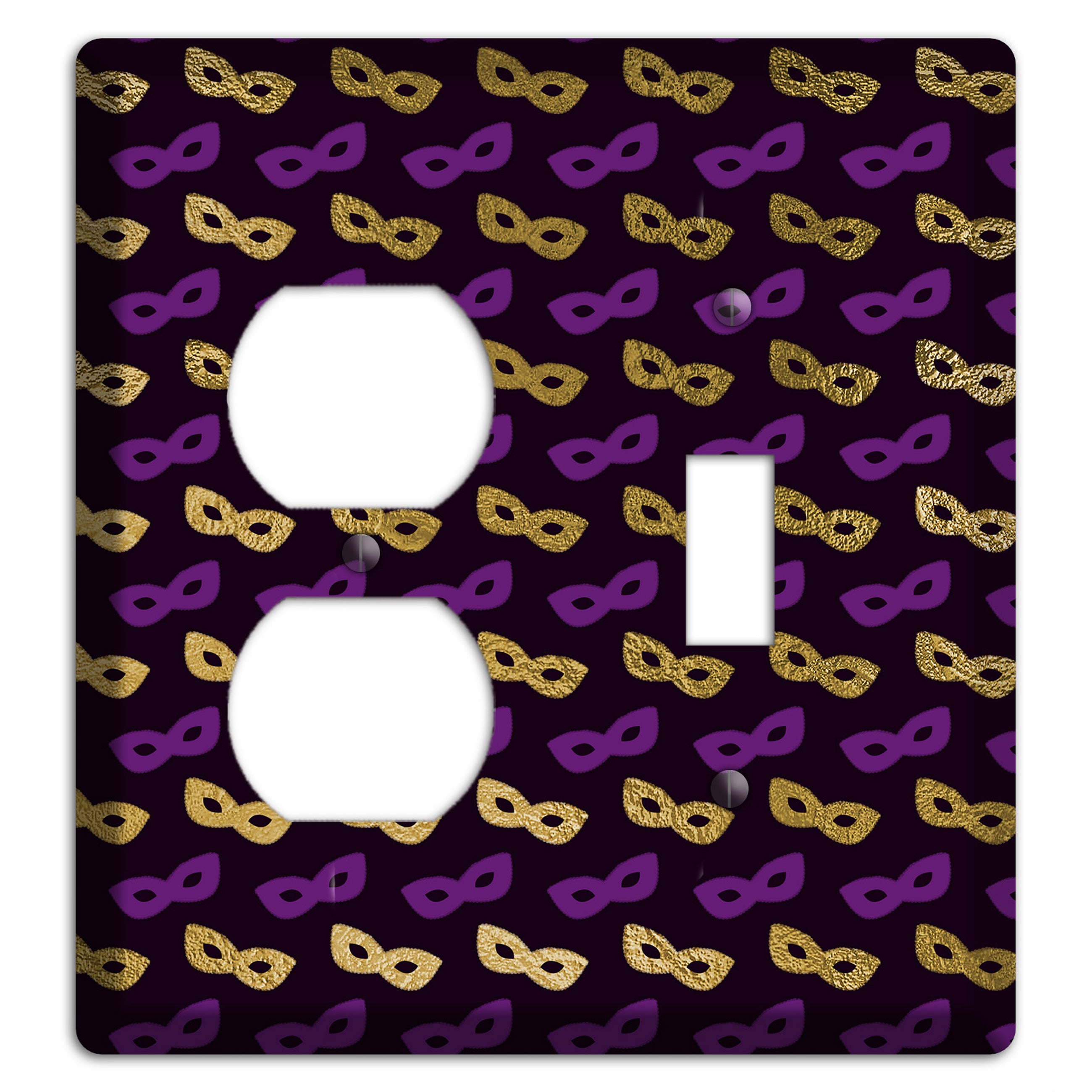 Midnight Masque Duplex / Toggle Wallplate
