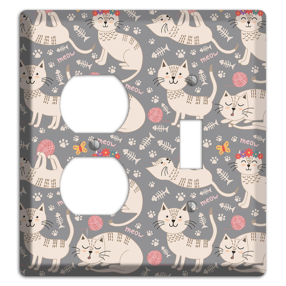 Meow Mix (Gray) Duplex / Toggle Wallplate