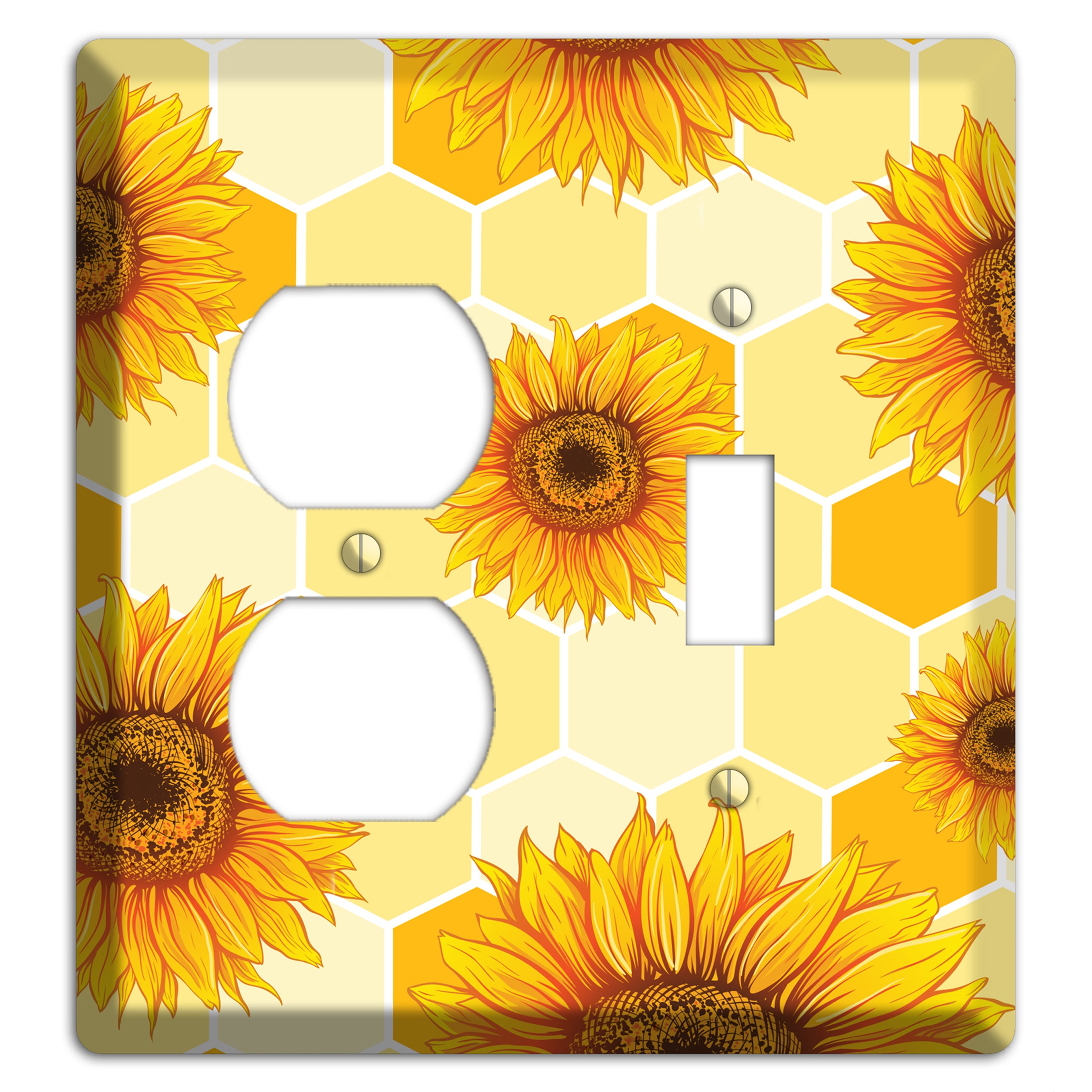 Sunflower & Comb Duplex / Toggle Wallplate