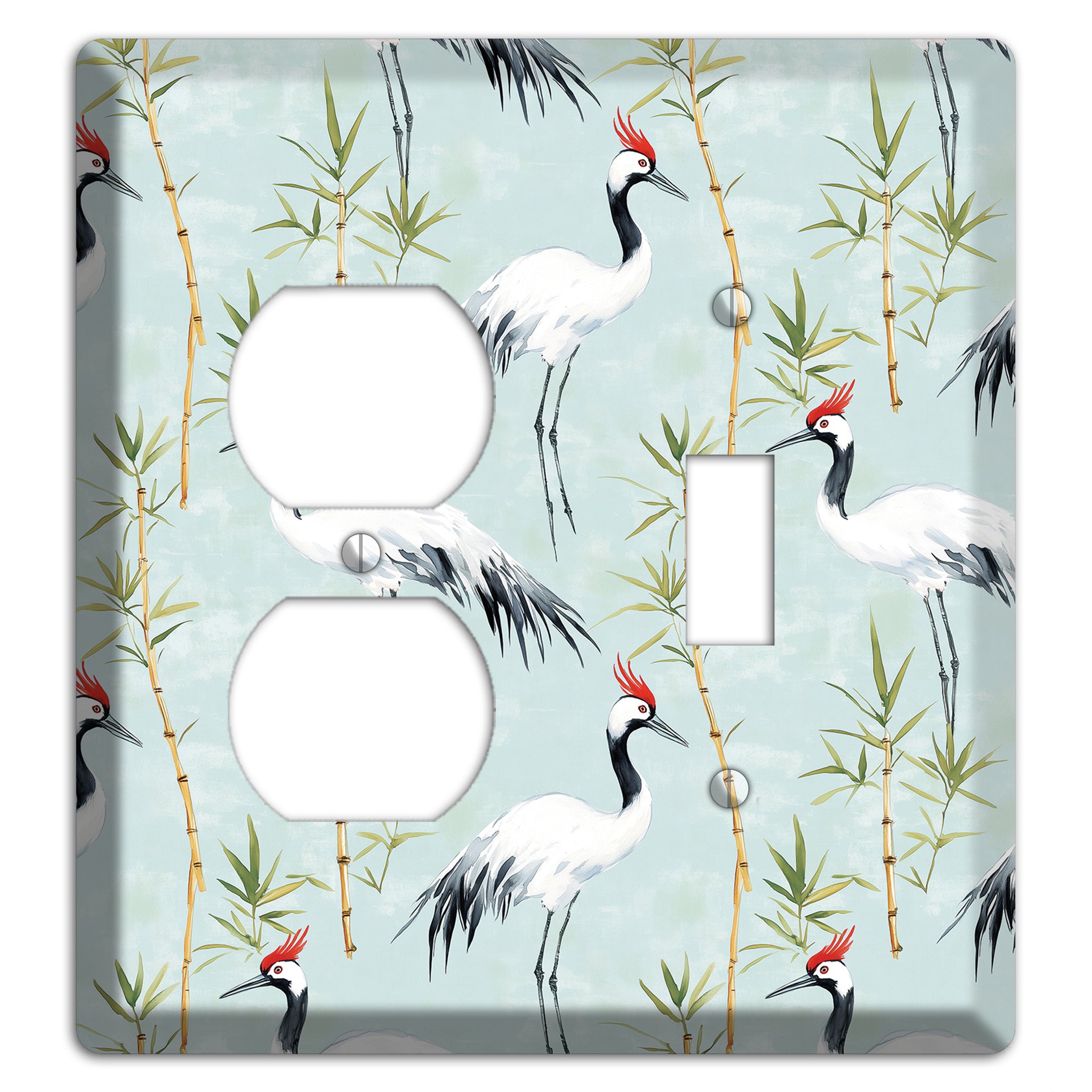 Celadon Bamboo Vigil Duplex / Toggle Wallplate