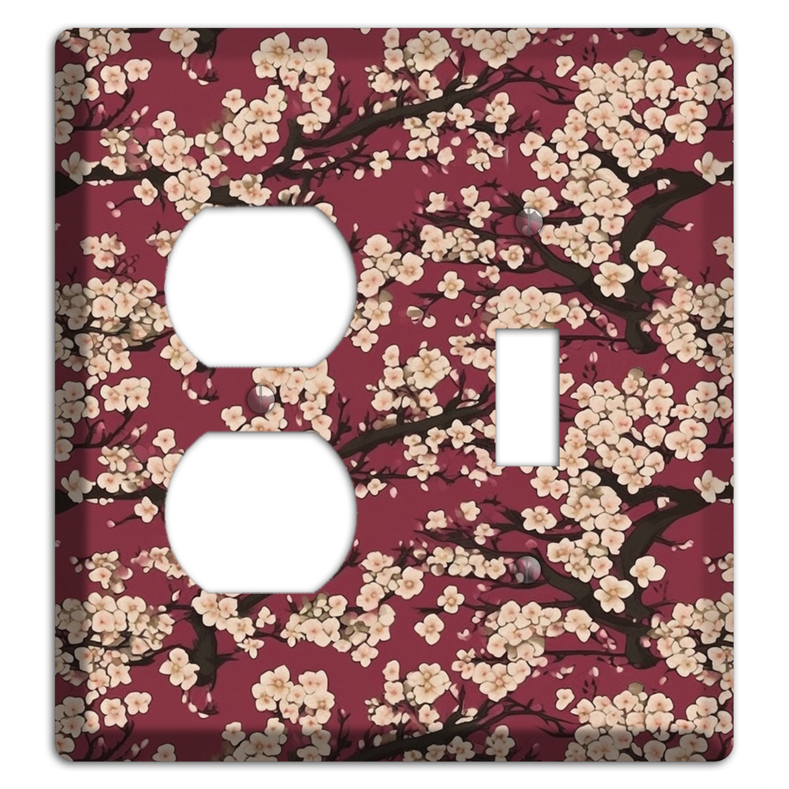 Crimson Plum Drift Duplex / Toggle Wallplate