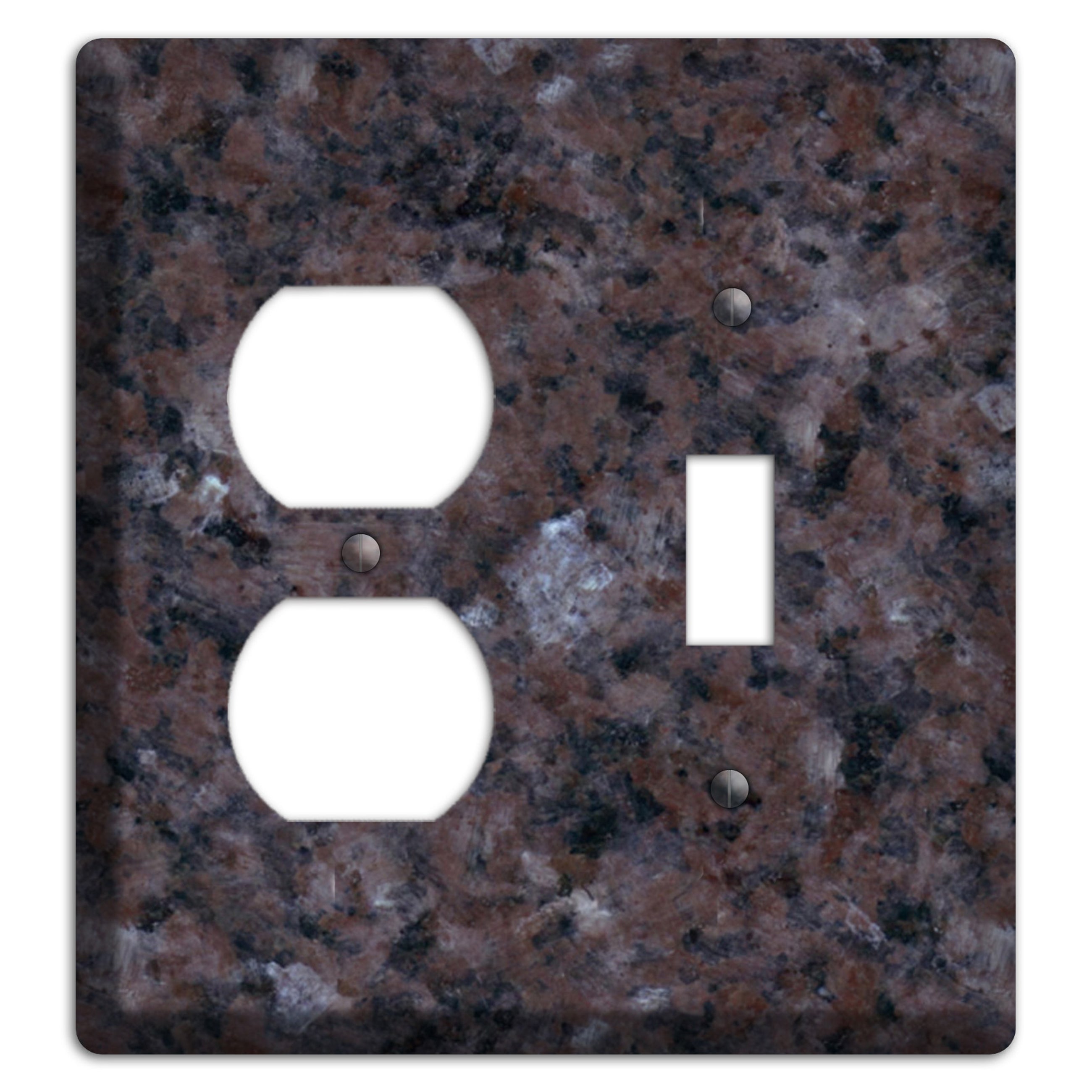 Tan Brown Granite Duplex / Toggle Wallplate