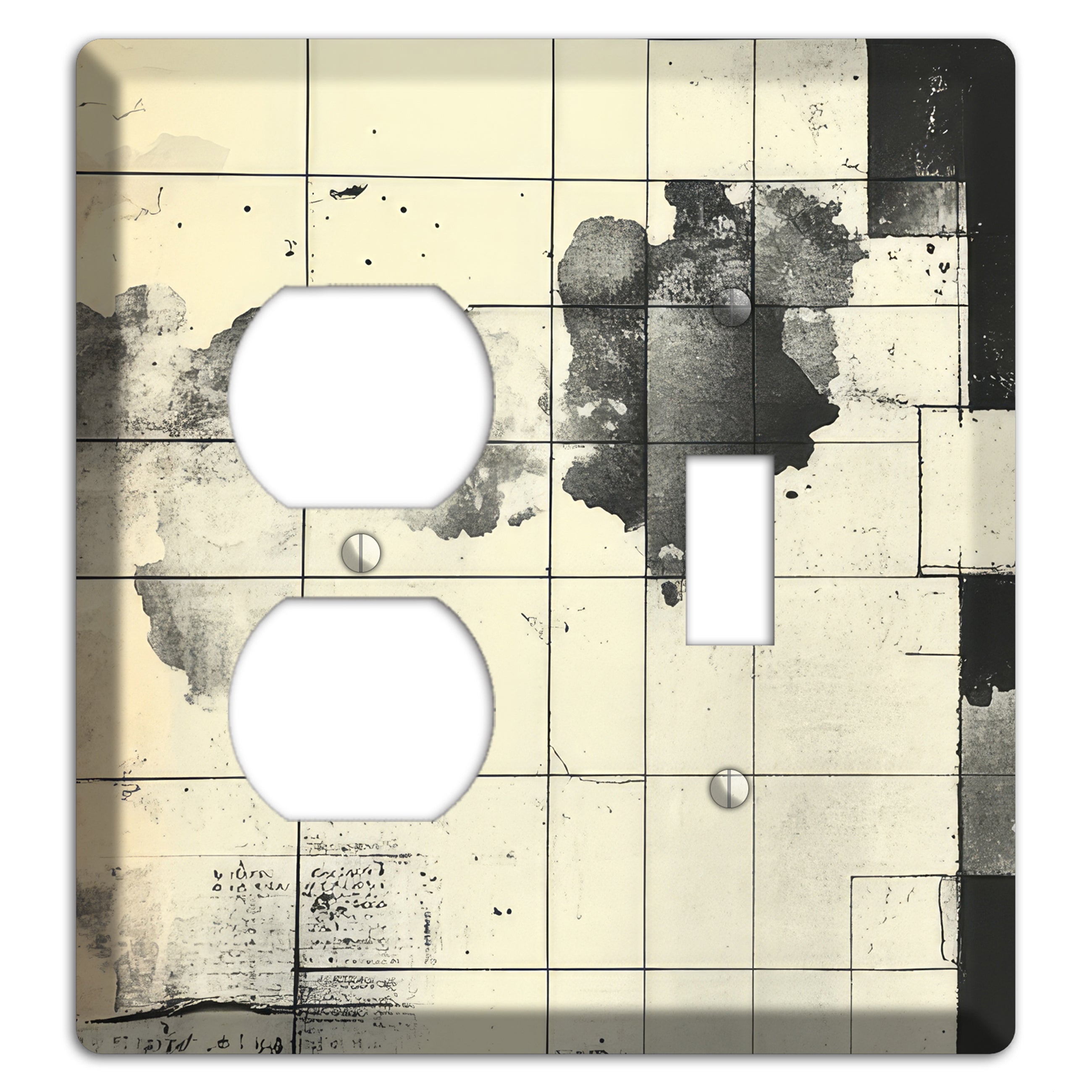 Weathered Grid Chronicle Duplex / Toggle Wallplate