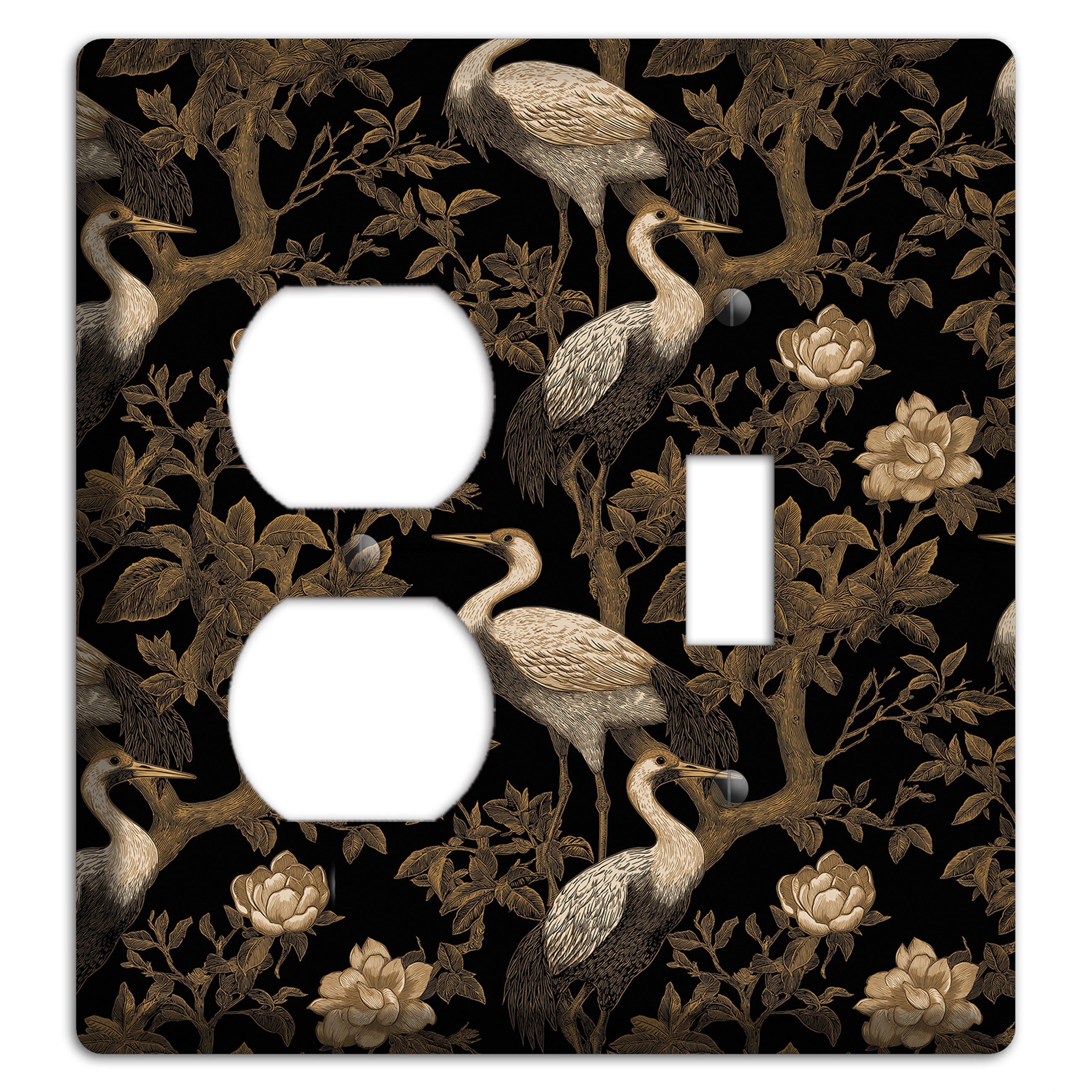 Obsidian Heron Dusk Duplex / Toggle Wallplate