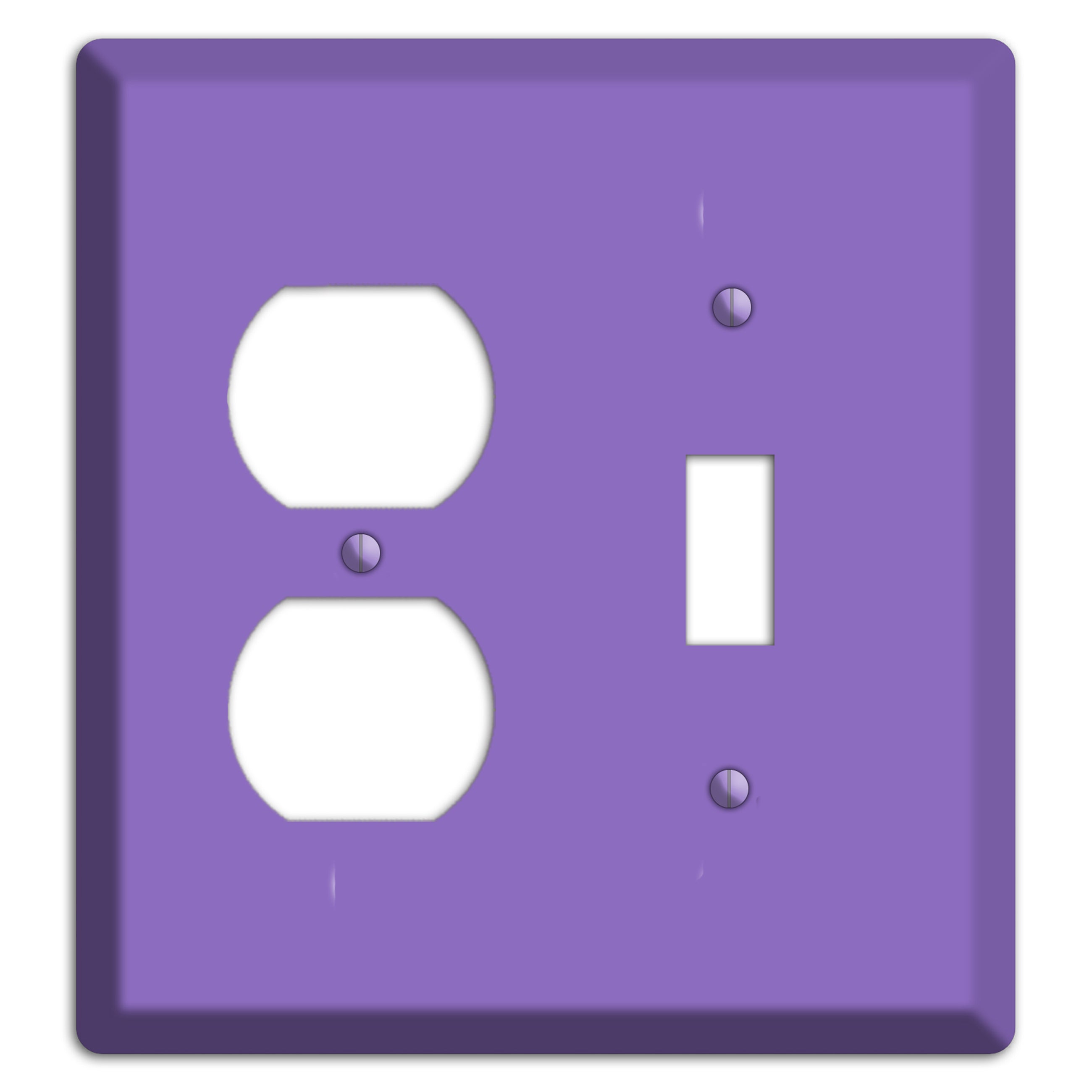 Baxter Violet Bloom Duplex / Toggle Wallplate