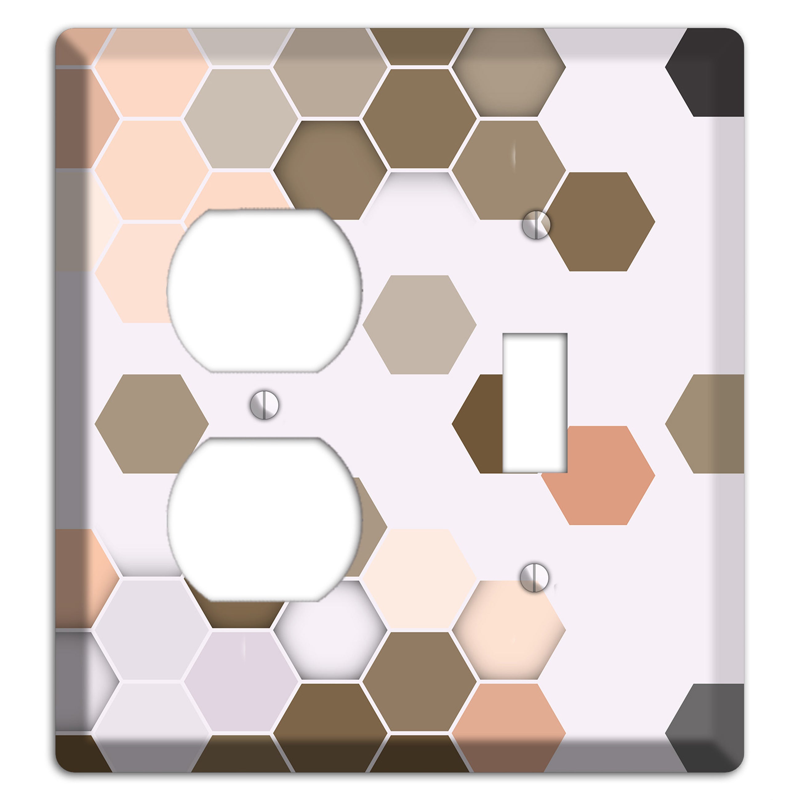 Clay & Terracotta Geometric Tiling Duplex / Toggle Wallplate