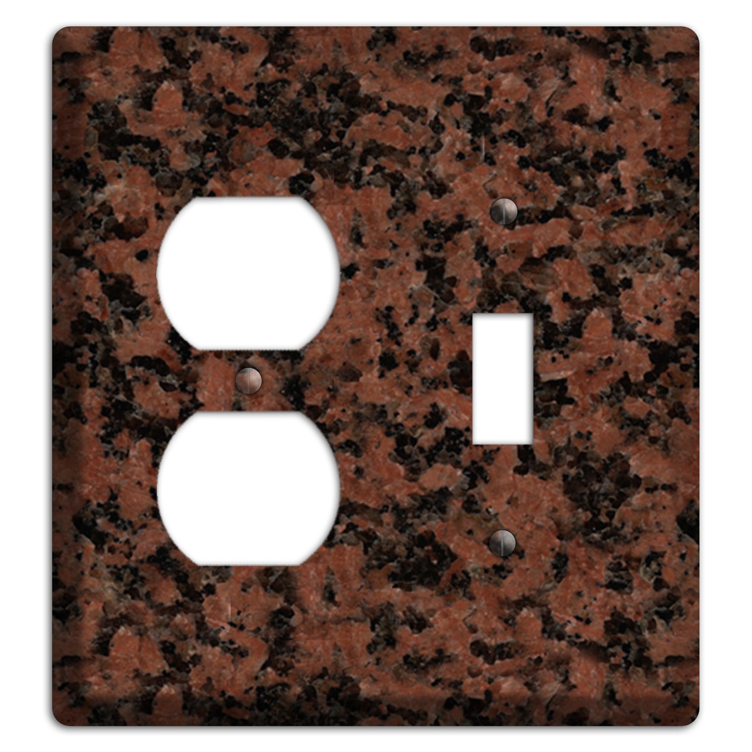 New Imperial Red Granite Duplex / Toggle Wallplate