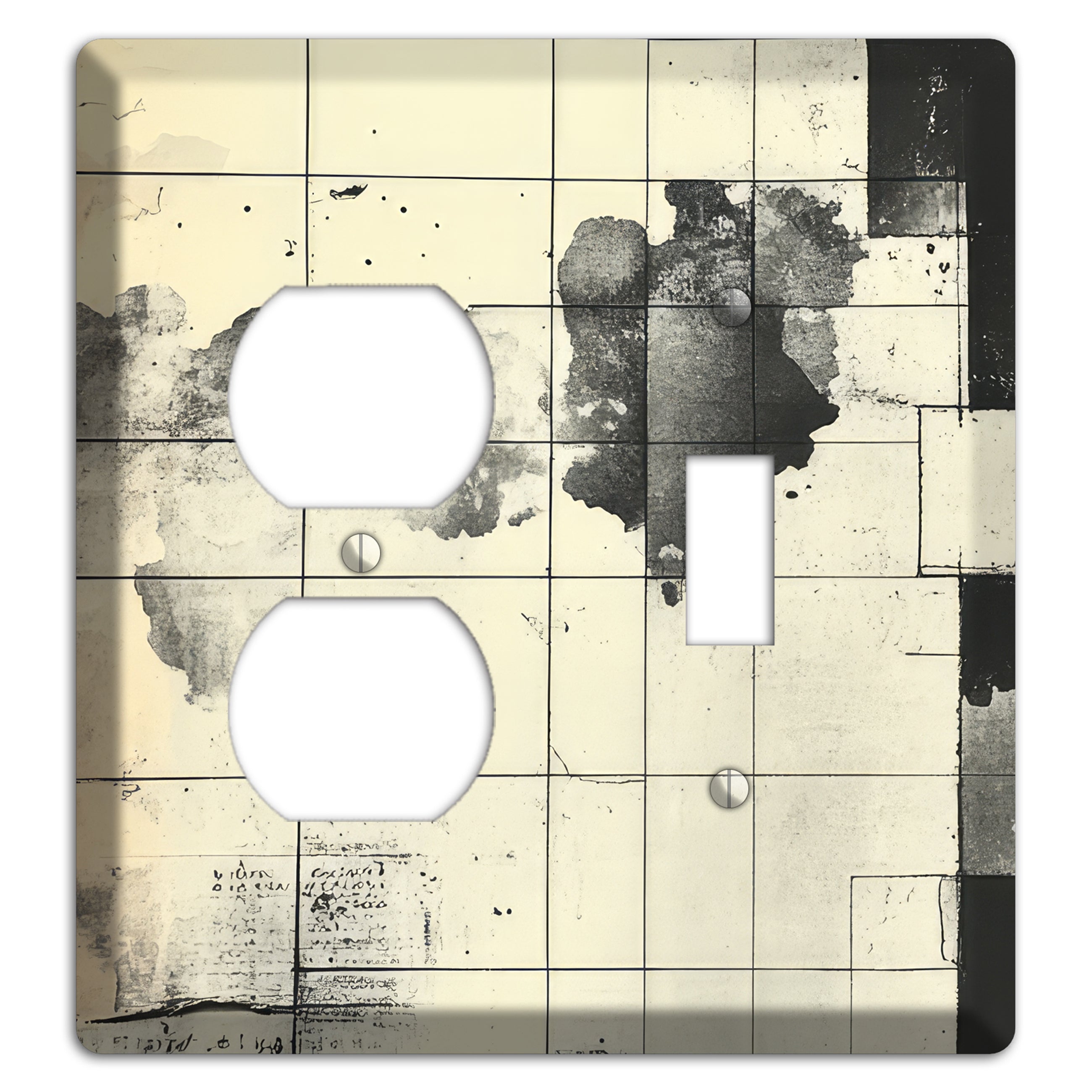 Fractured Cartography Duplex / Toggle Wallplate