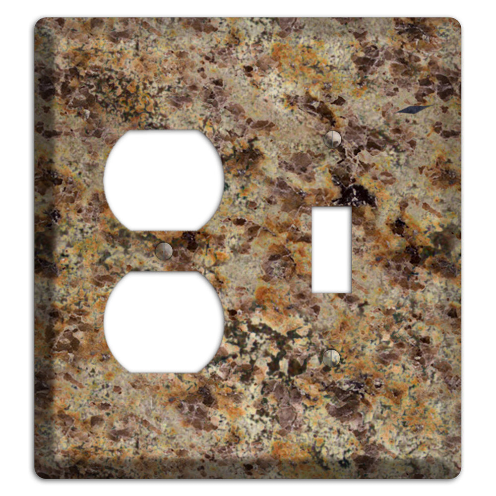 Golden Crystal Granite Duplex / Toggle Wallplate