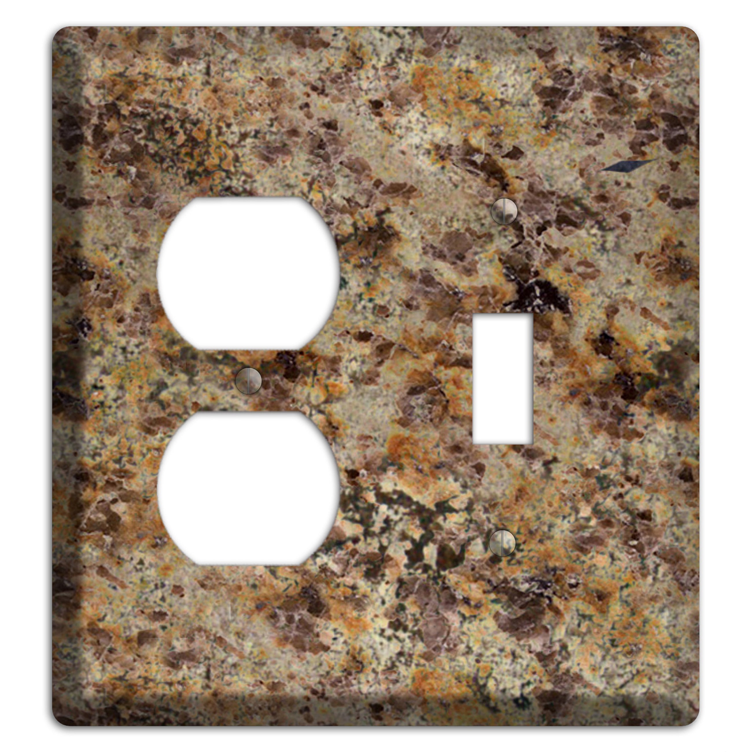 Golden Crystal Granite Duplex / Toggle Wallplate