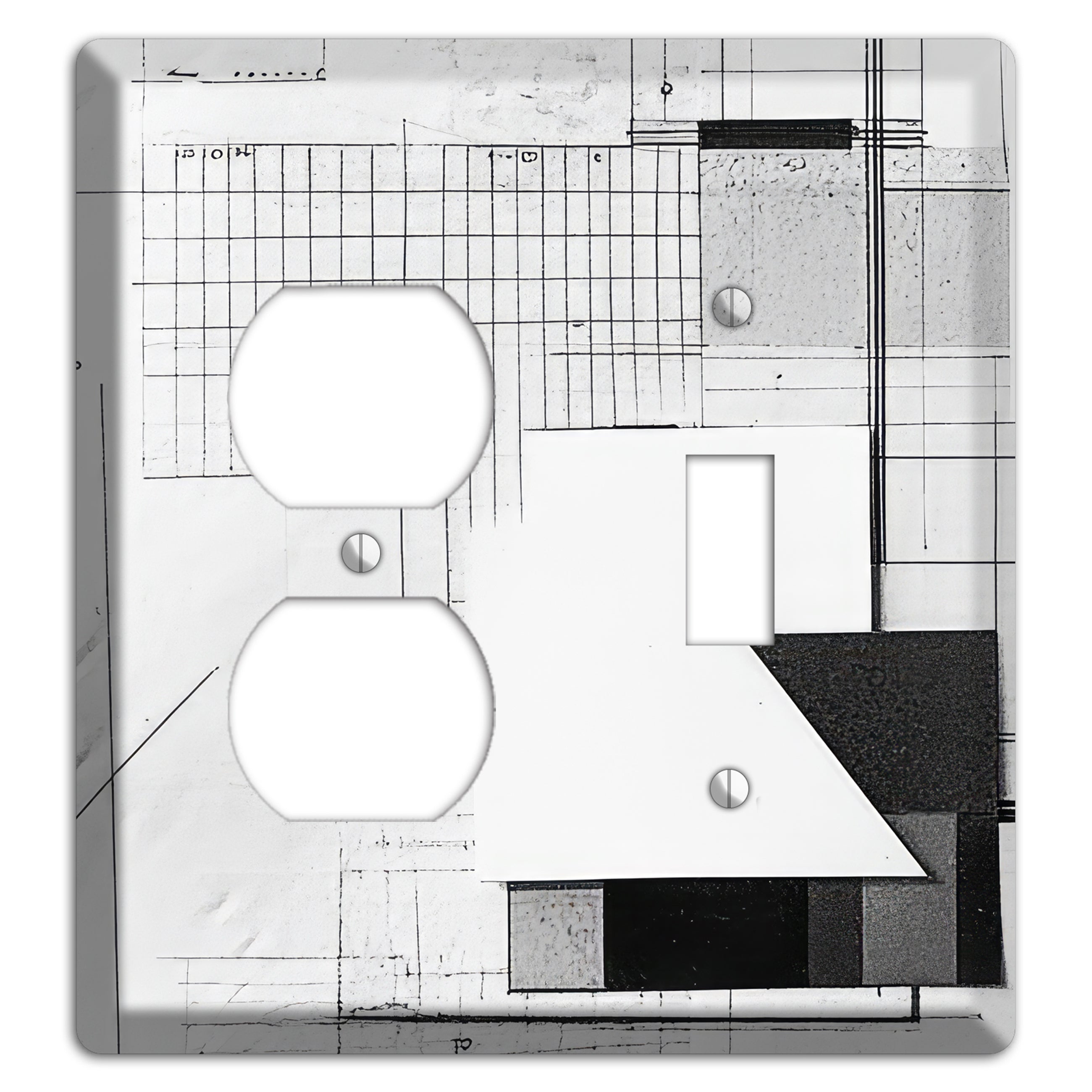 Blueprint Palimpsest Duplex / Toggle Wallplate