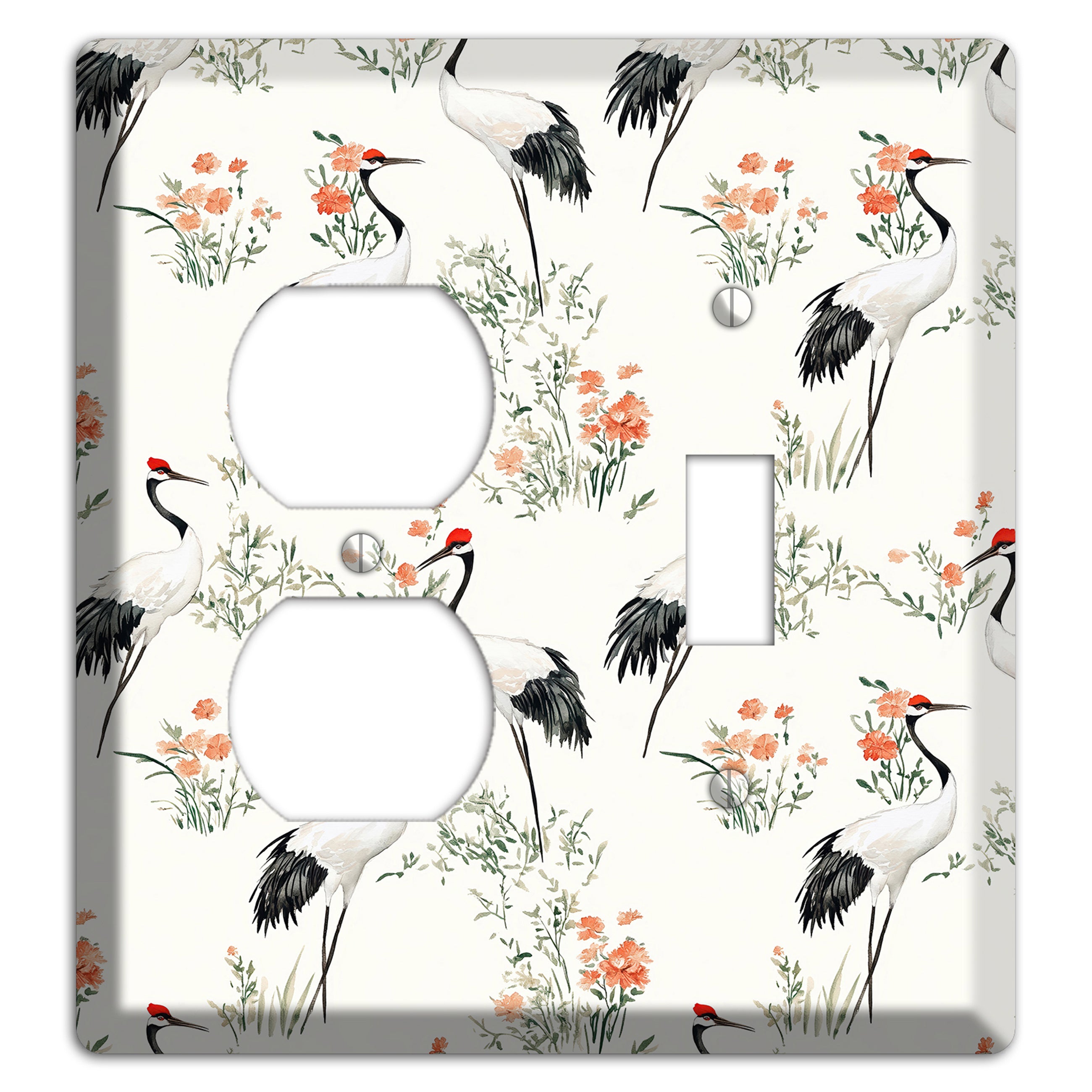 Coral Meadow Flight Duplex / Toggle Wallplate