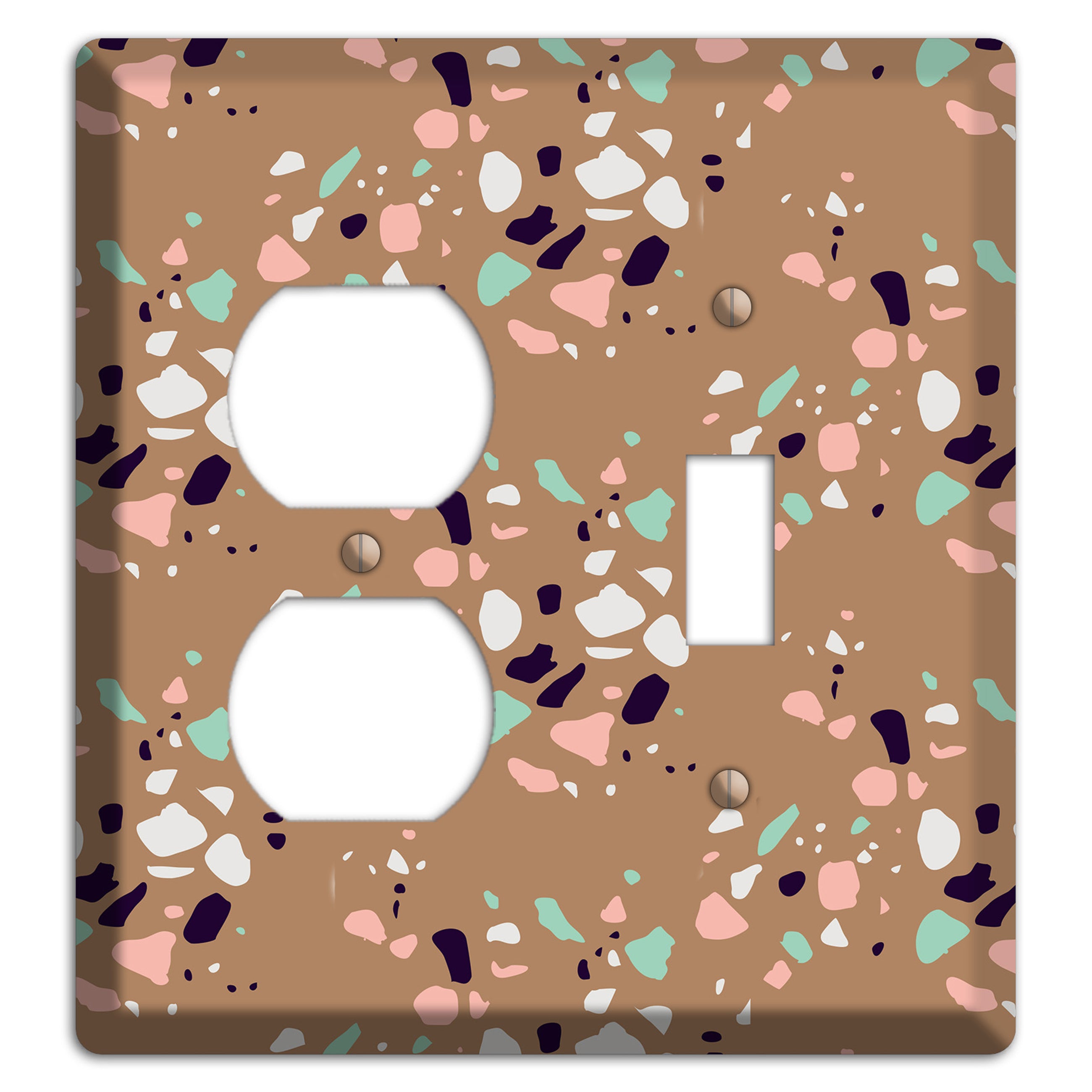 Clay Pebble Drop Duplex / Toggle Wallplate