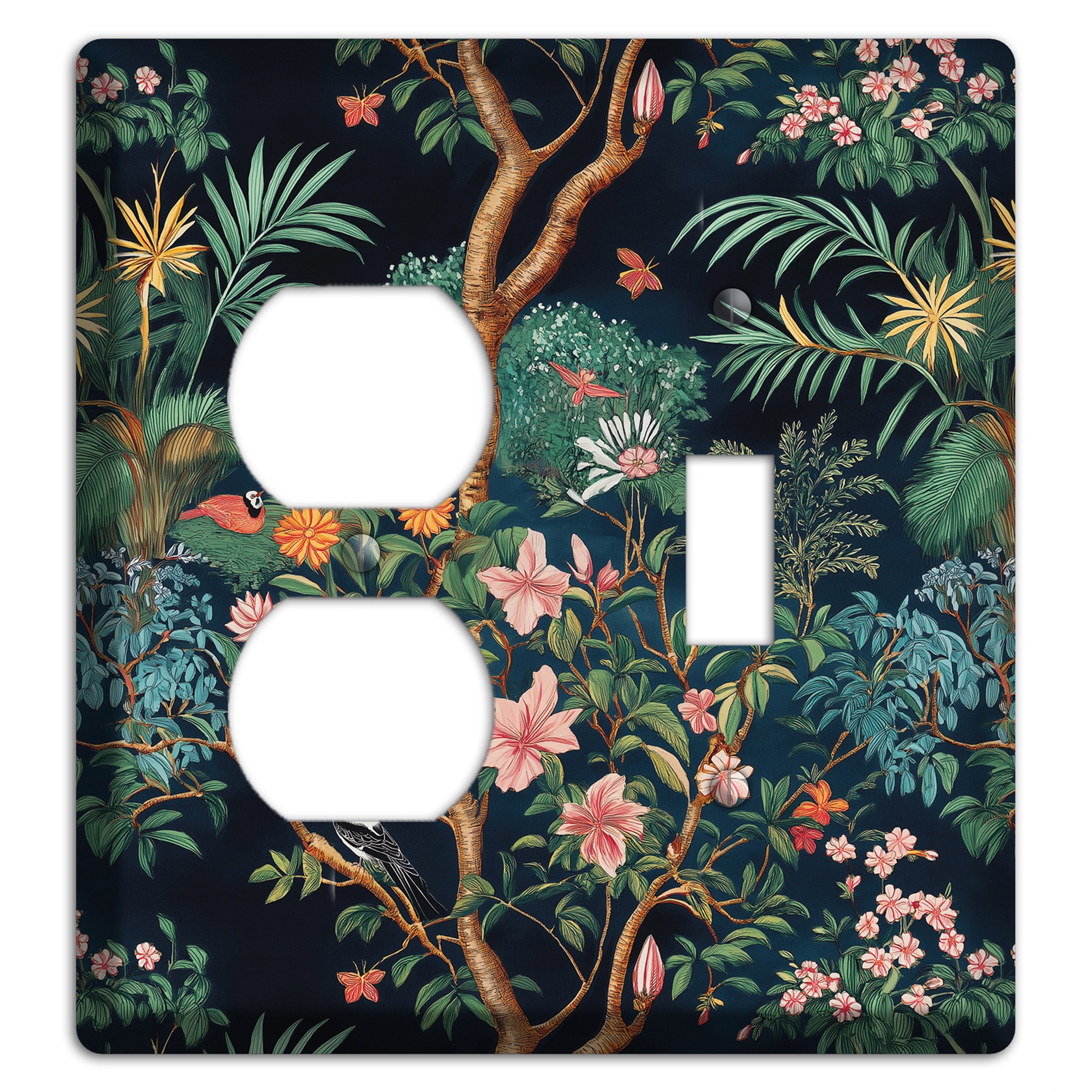Jungle Nocturne Duplex / Toggle Wallplate