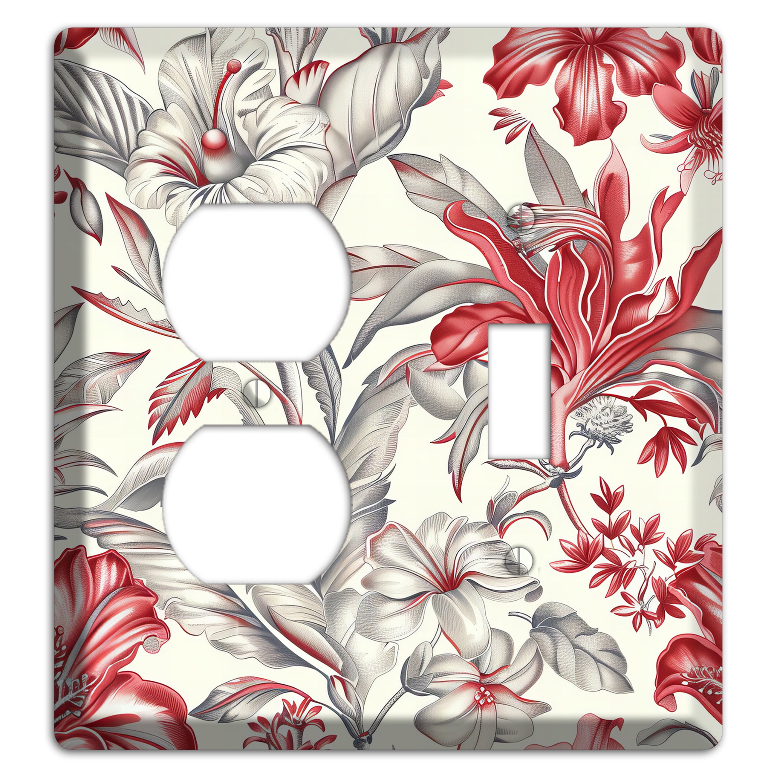Crimson Botanica Duplex / Toggle Wallplate