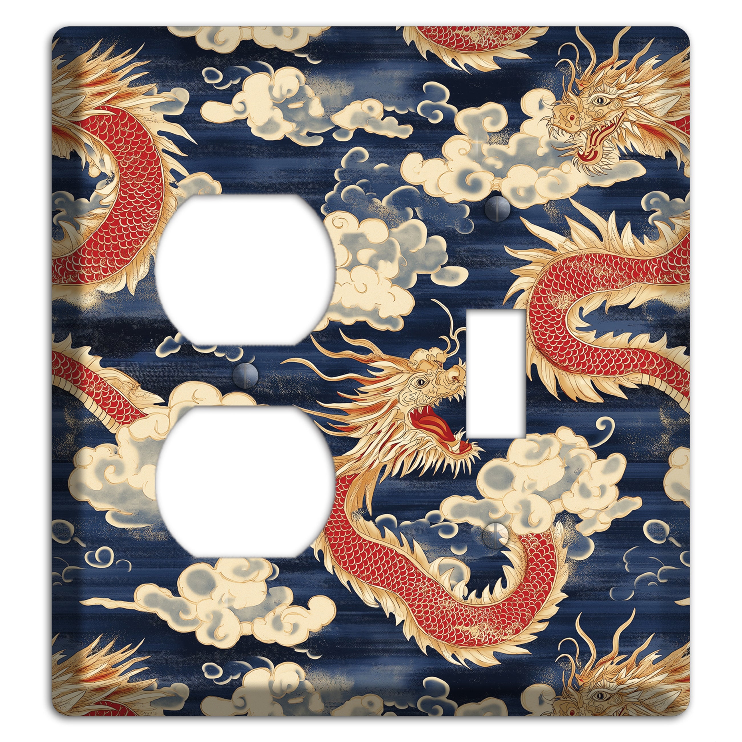 Sovereign Sky Dragons Duplex / Toggle Wallplate