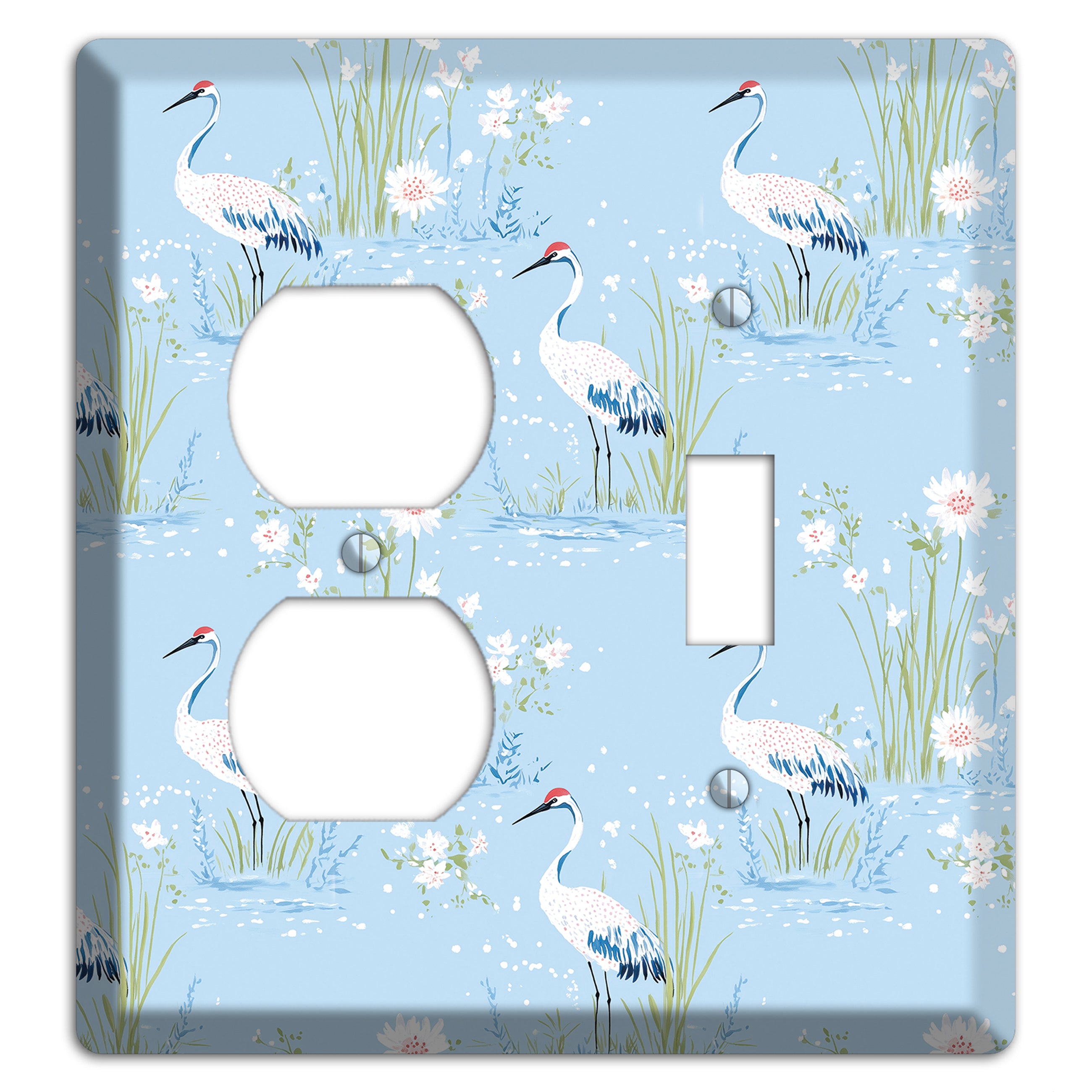 Powder Blue Marsh Duplex / Toggle Wallplate