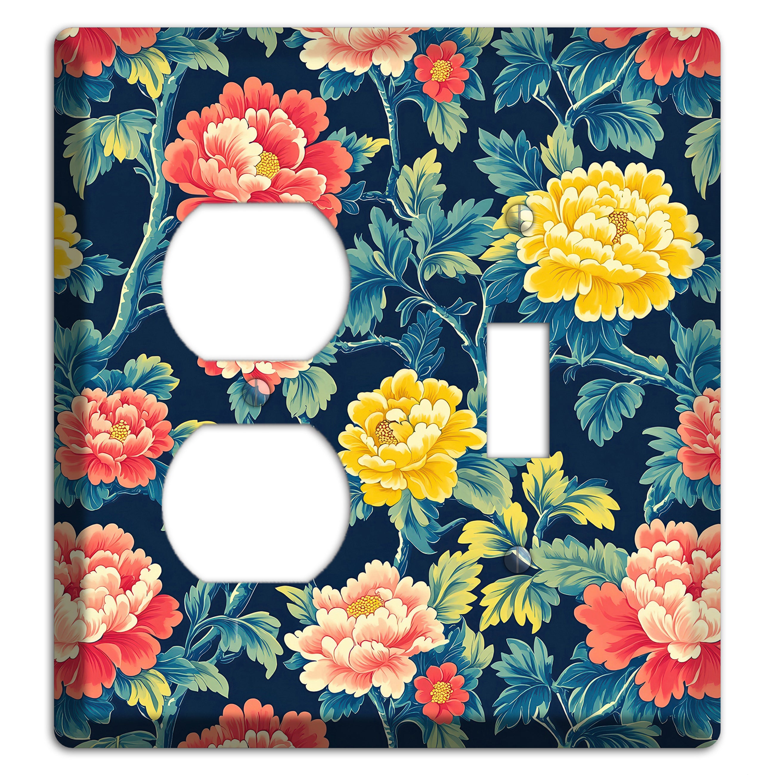 Peony & Bough Duplex / Toggle Wallplate