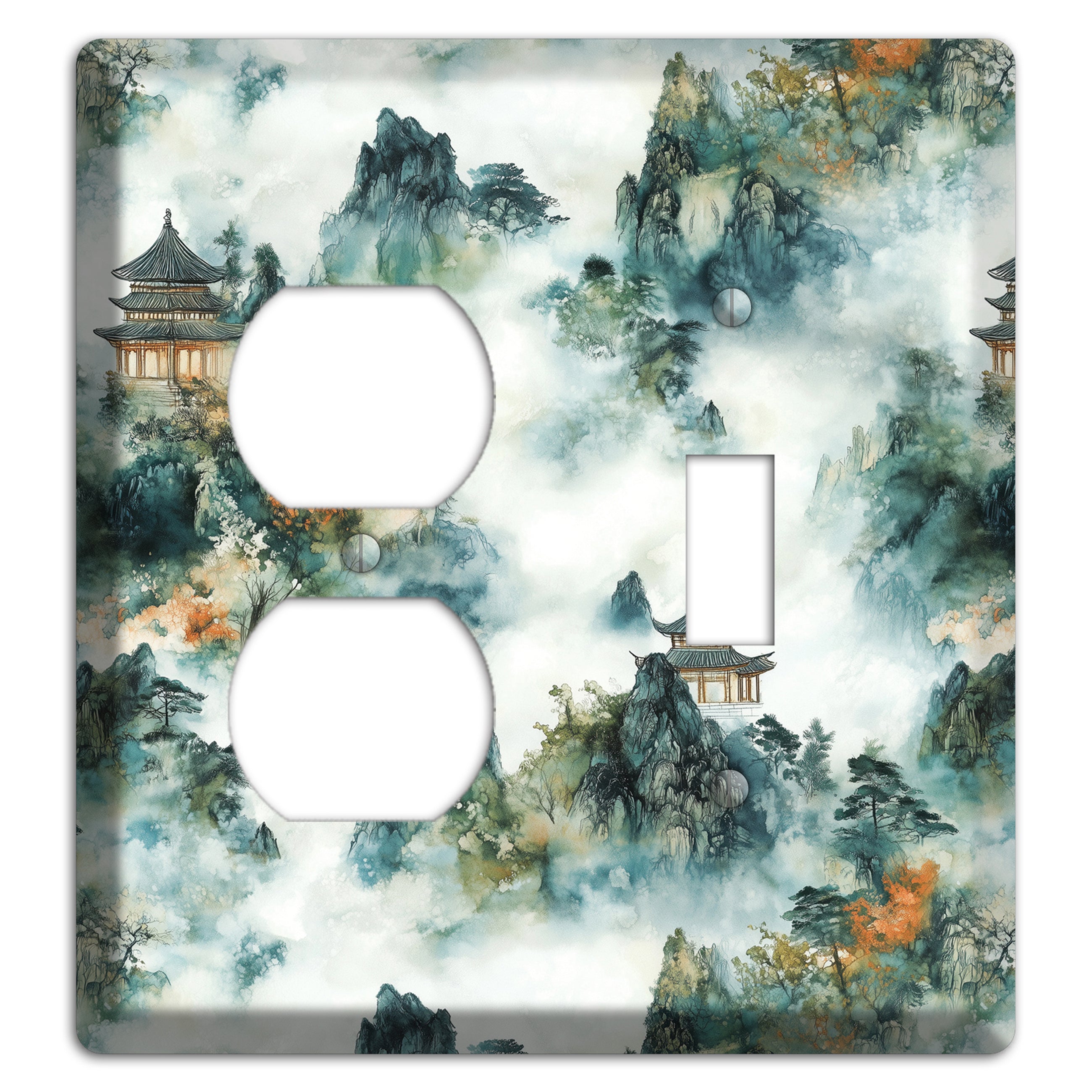 Pavilions in the Mist Duplex / Toggle Wallplate
