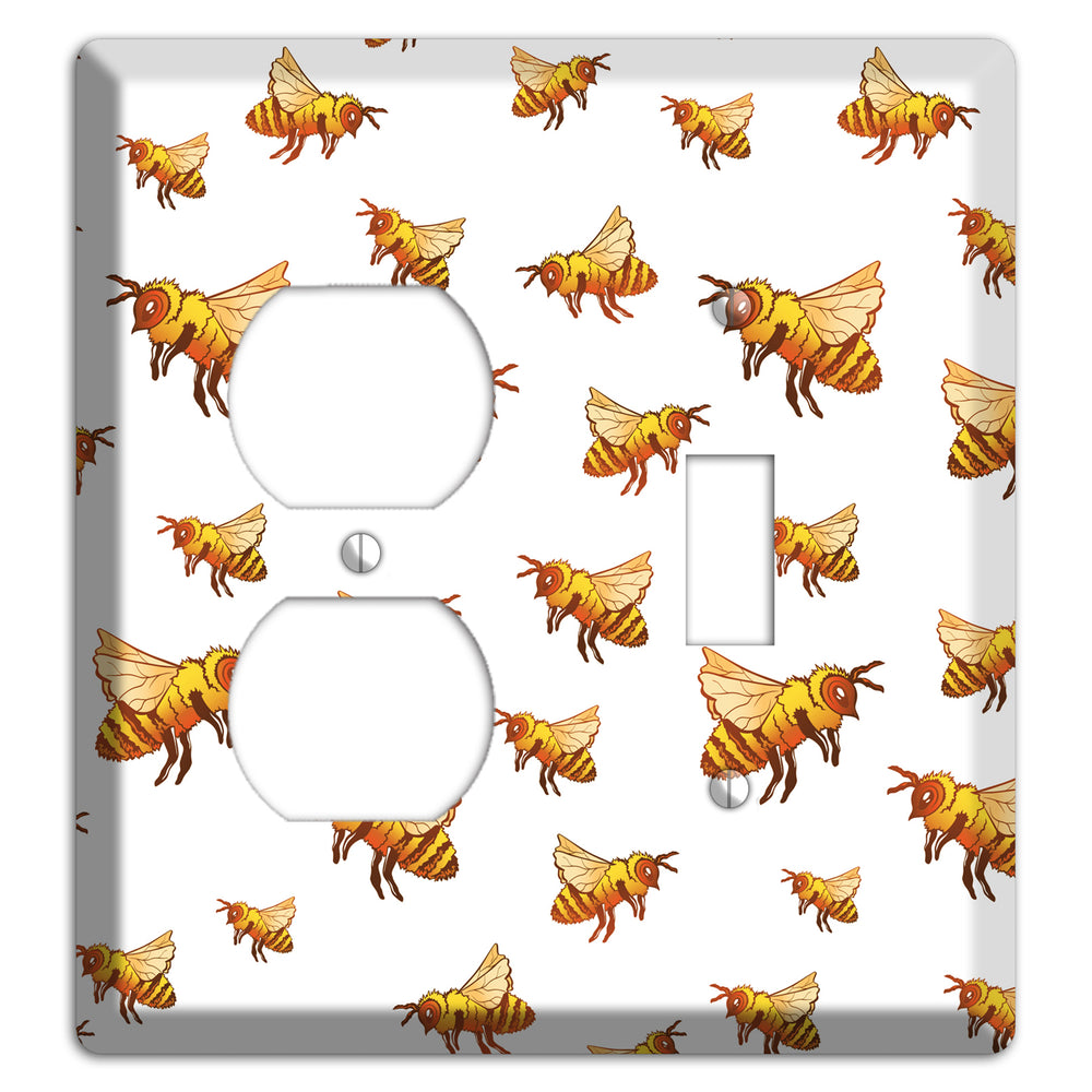Golden Swarm Dance Duplex / Toggle Wallplate