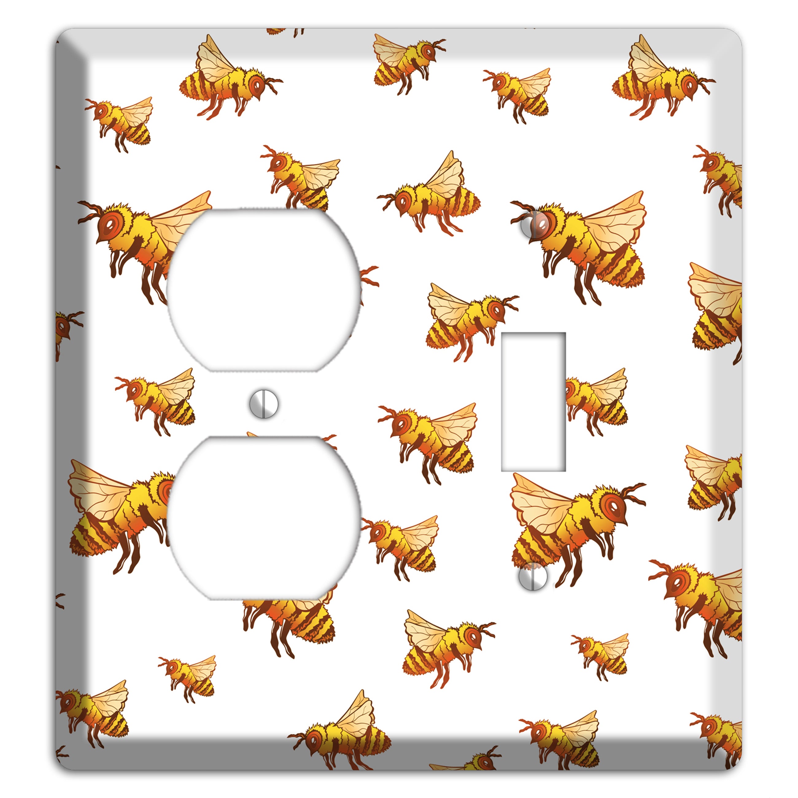 Golden Swarm Dance Duplex / Toggle Wallplate