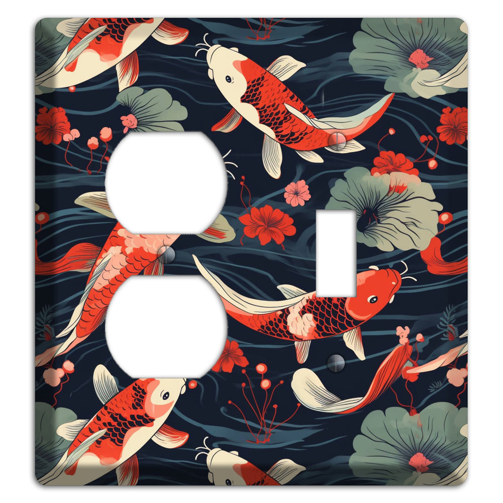 Koi Drift Dance Duplex / Toggle Wallplate