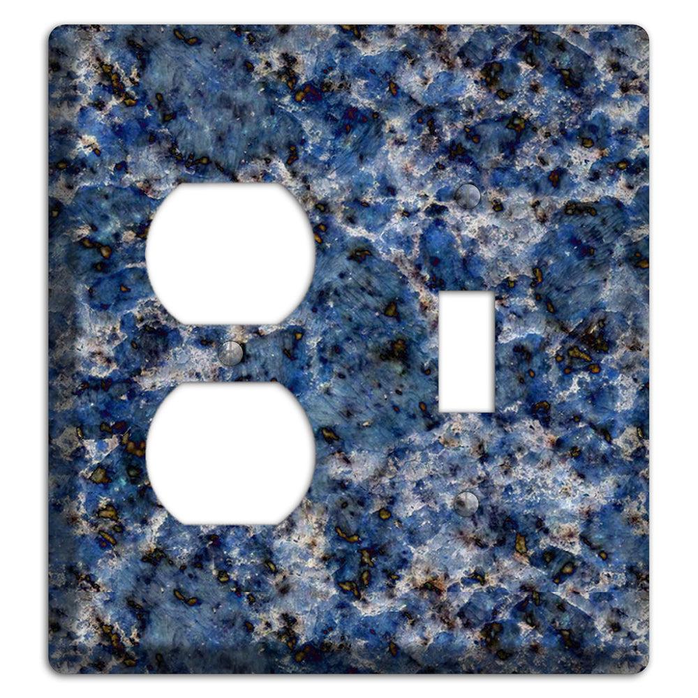 Blue Bahia Granite Duplex / Toggle Wallplate