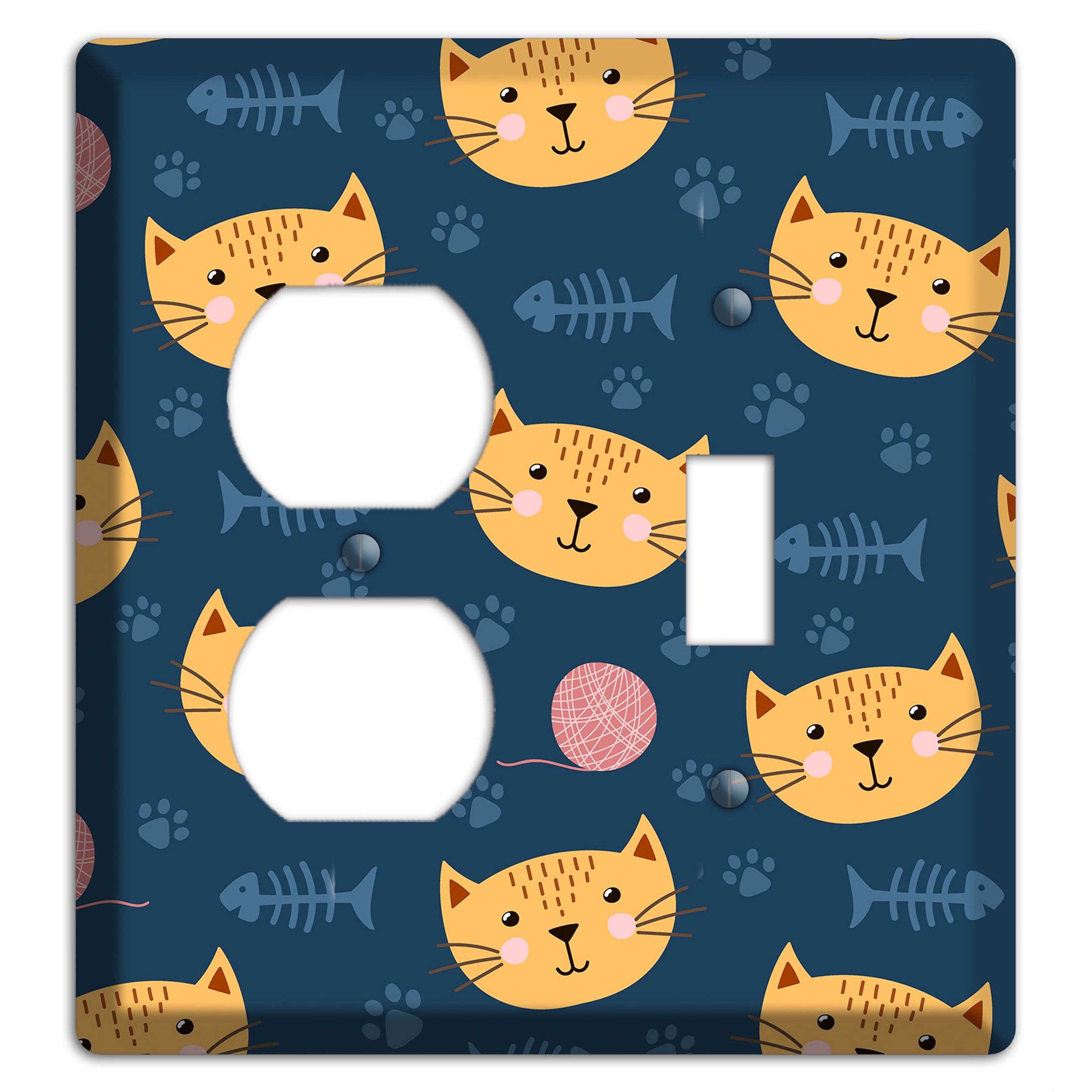 Cat Nap Parade Duplex / Toggle Wallplate