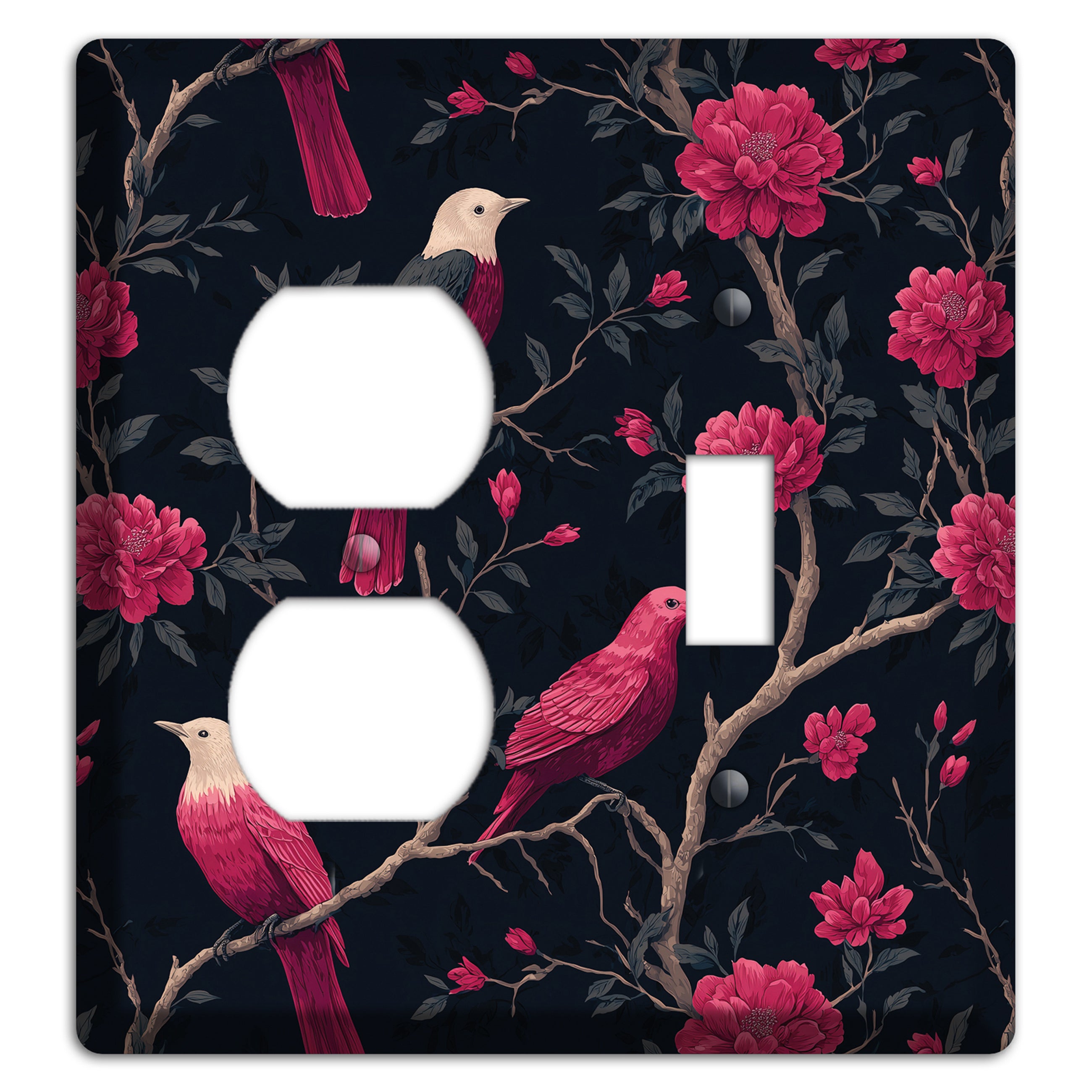 Crimson Perch Duplex / Toggle Wallplate