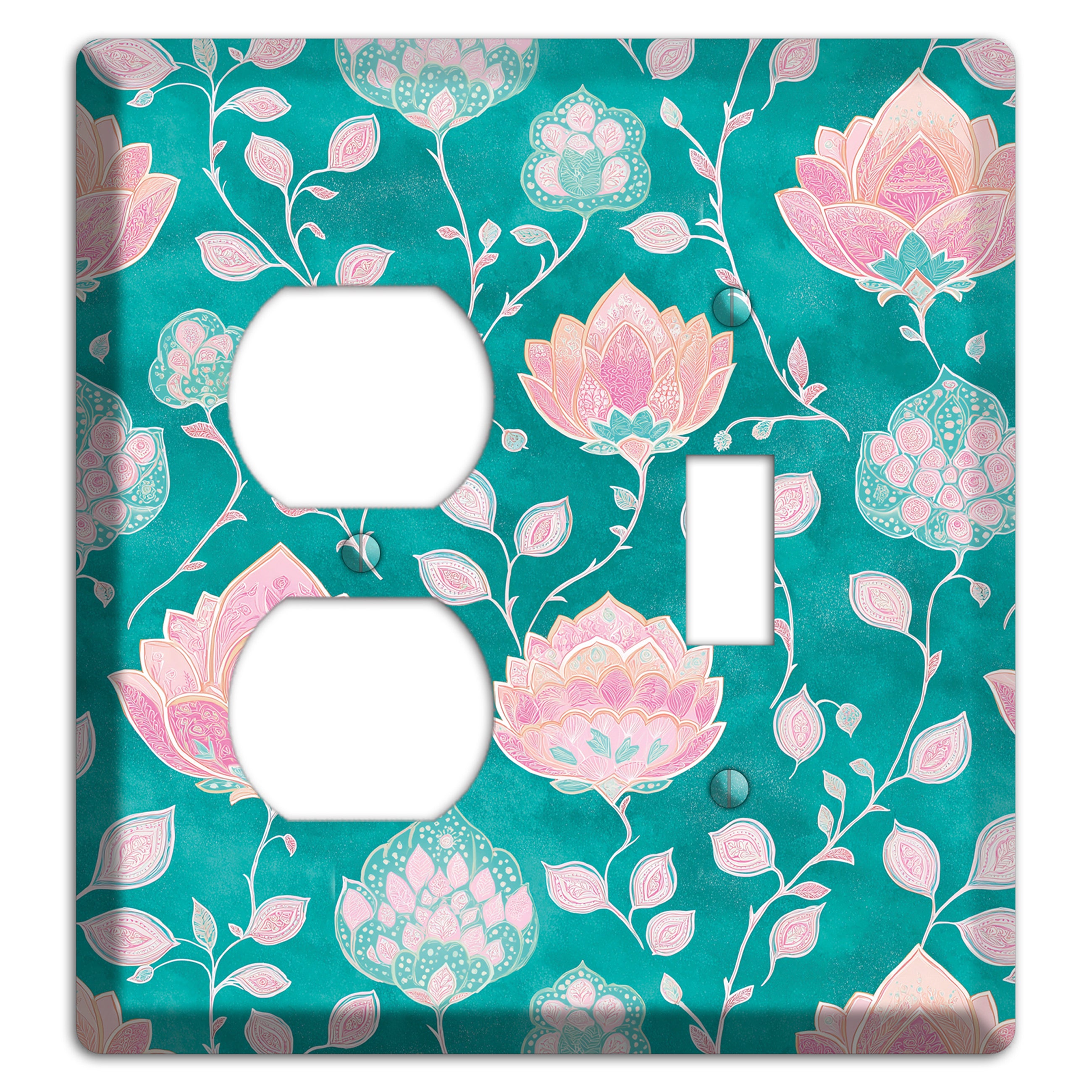 Lotus Garden Bloom Duplex / Toggle Wallplate
