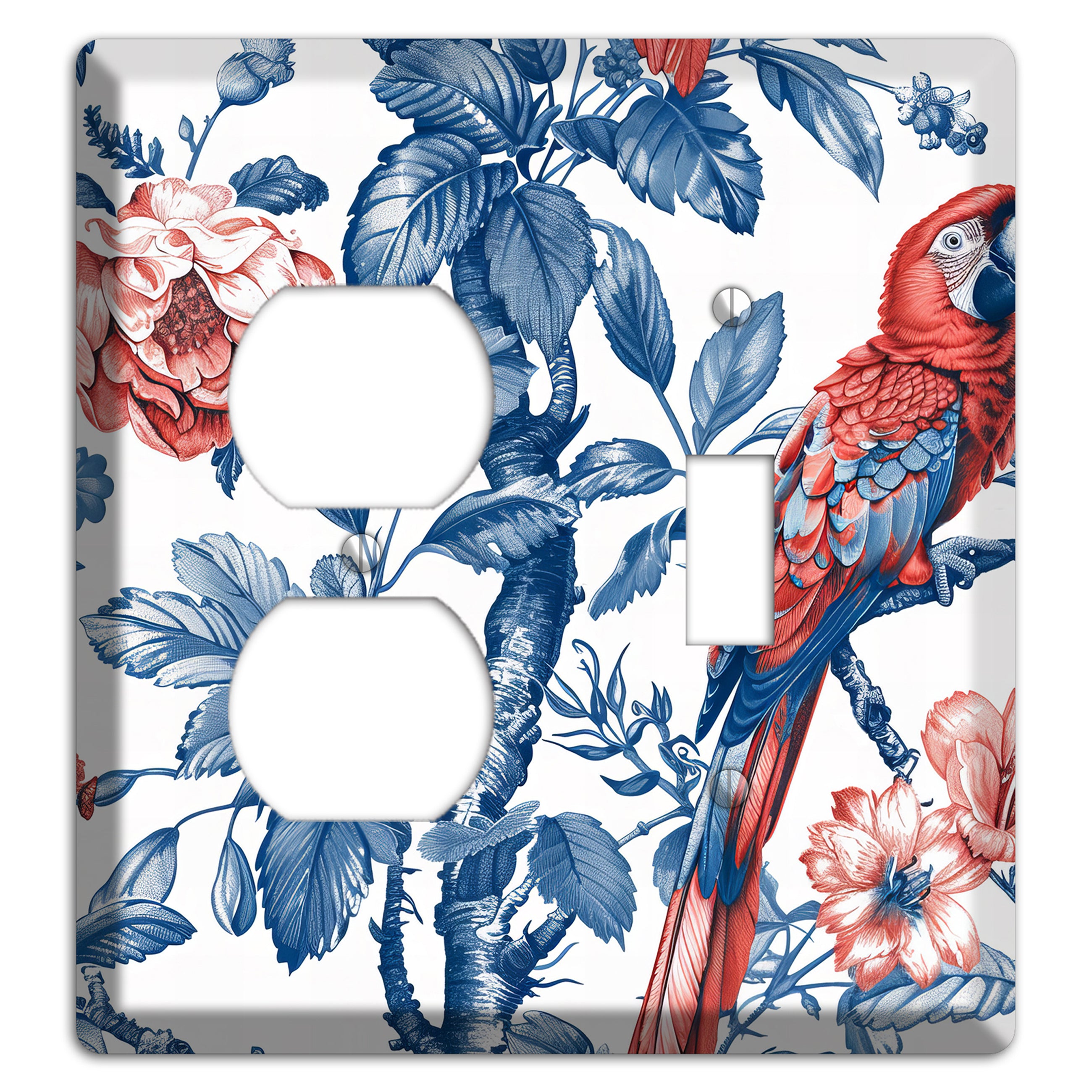 Scarlet in Bloom Duplex / Toggle Wallplate