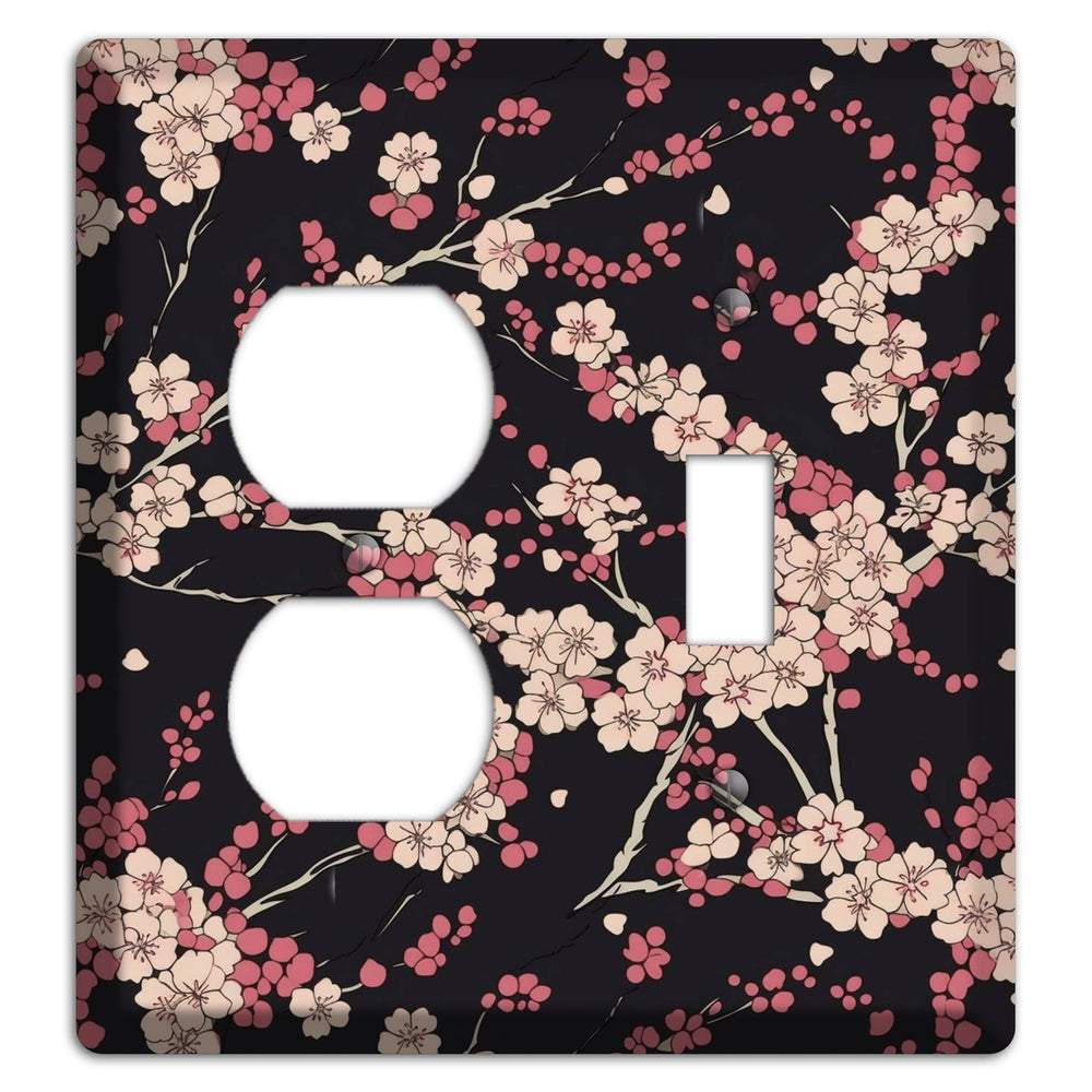 Night Blossom Drift Duplex / Toggle Wallplate