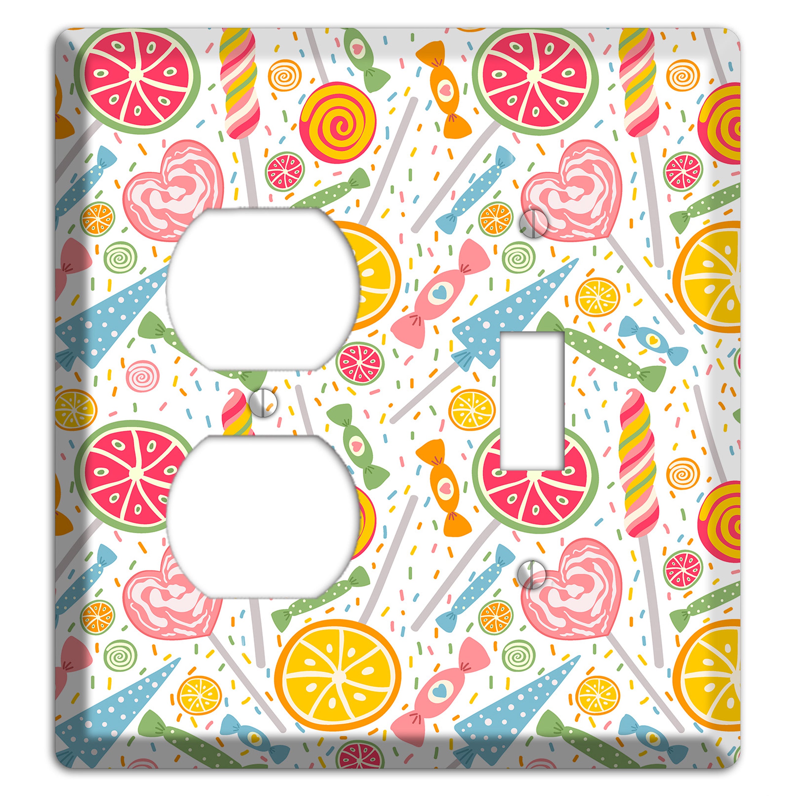 Candy Carnival (White) Duplex / Toggle Wallplate