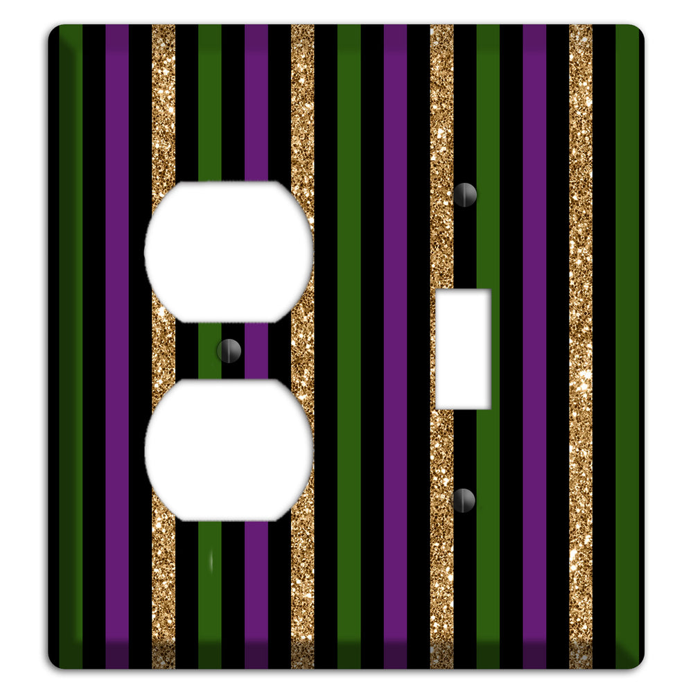 Carnival Stripes: Noir Duplex / Toggle Wallplate