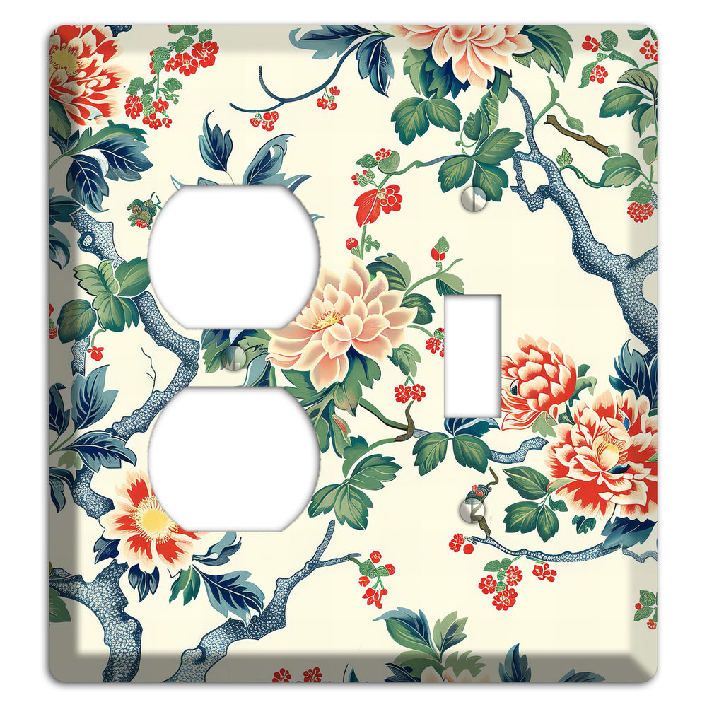 Peony & Branch Duplex / Toggle Wallplate