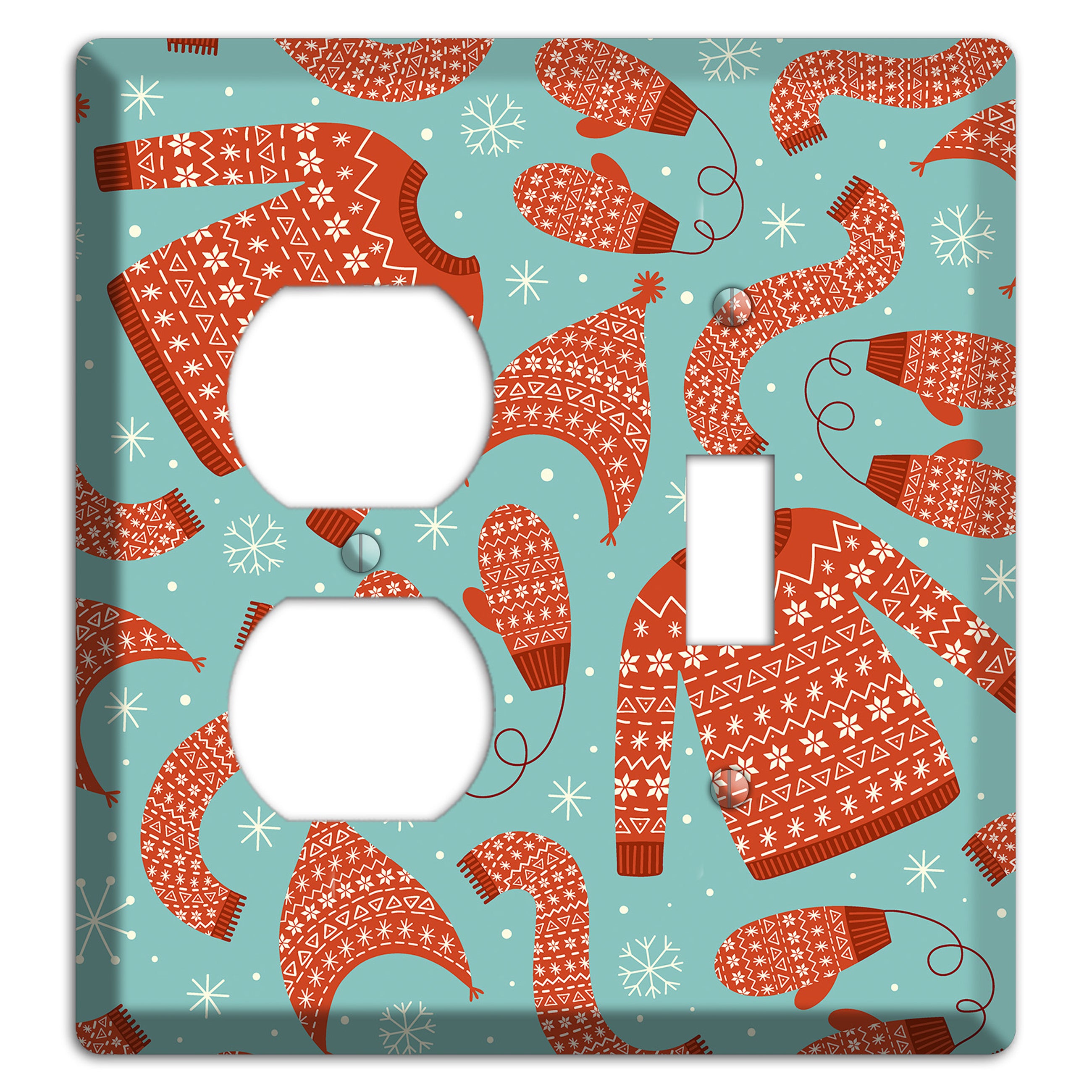 Cozy Knits & Mittens Duplex / Toggle Wallplate