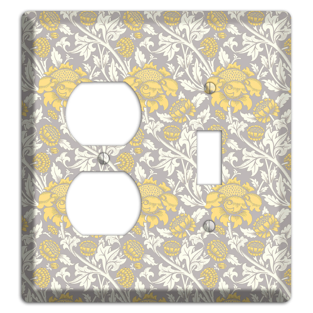 Golden Peony Lace Duplex / Toggle Wallplate