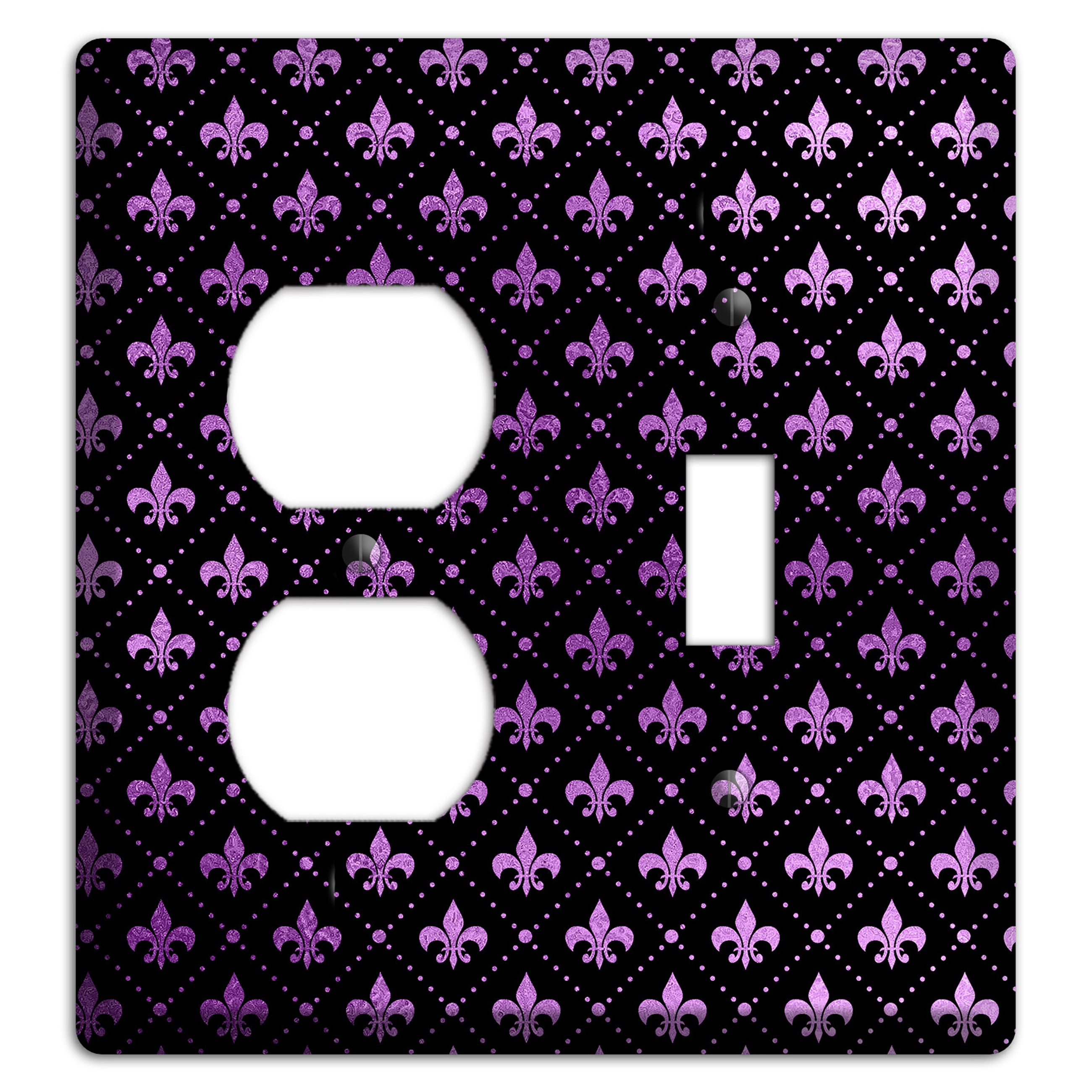 Royal Lilac Grid Duplex / Toggle Wallplate