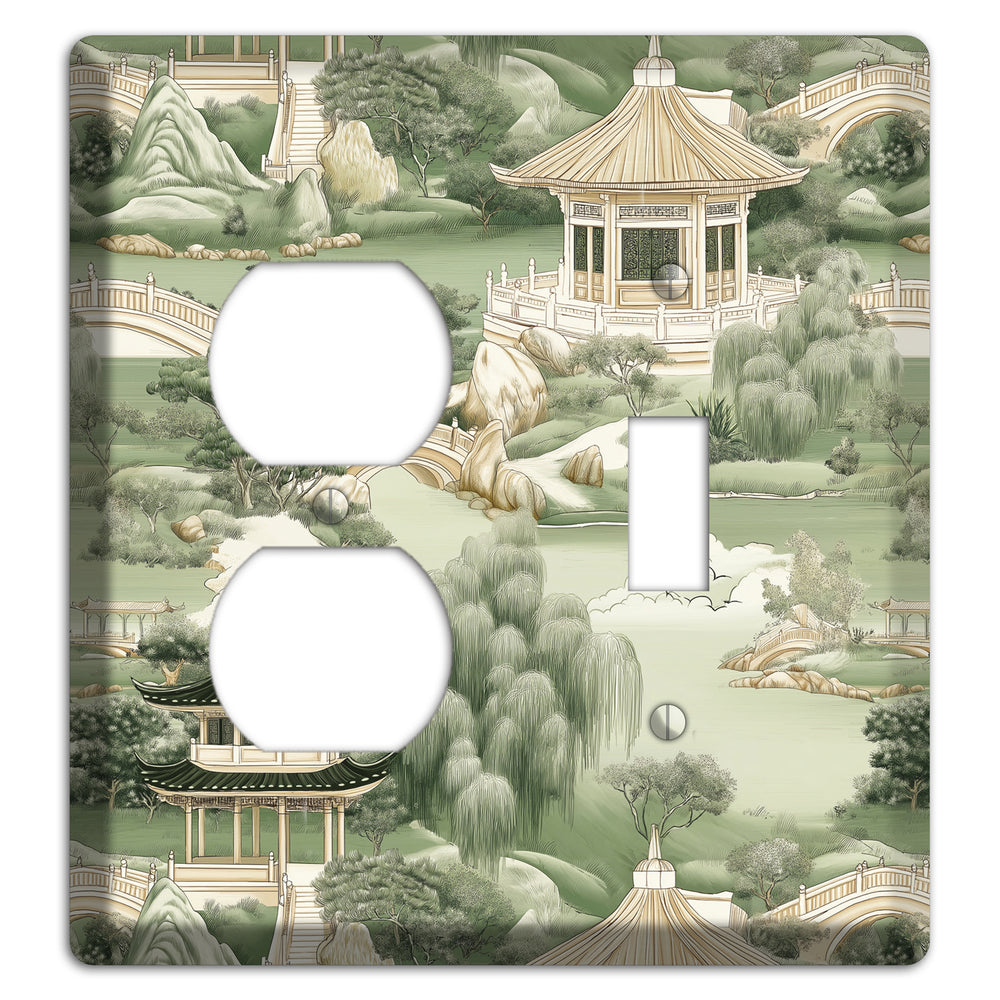 Jade Garden Toile Duplex / Toggle Wallplate