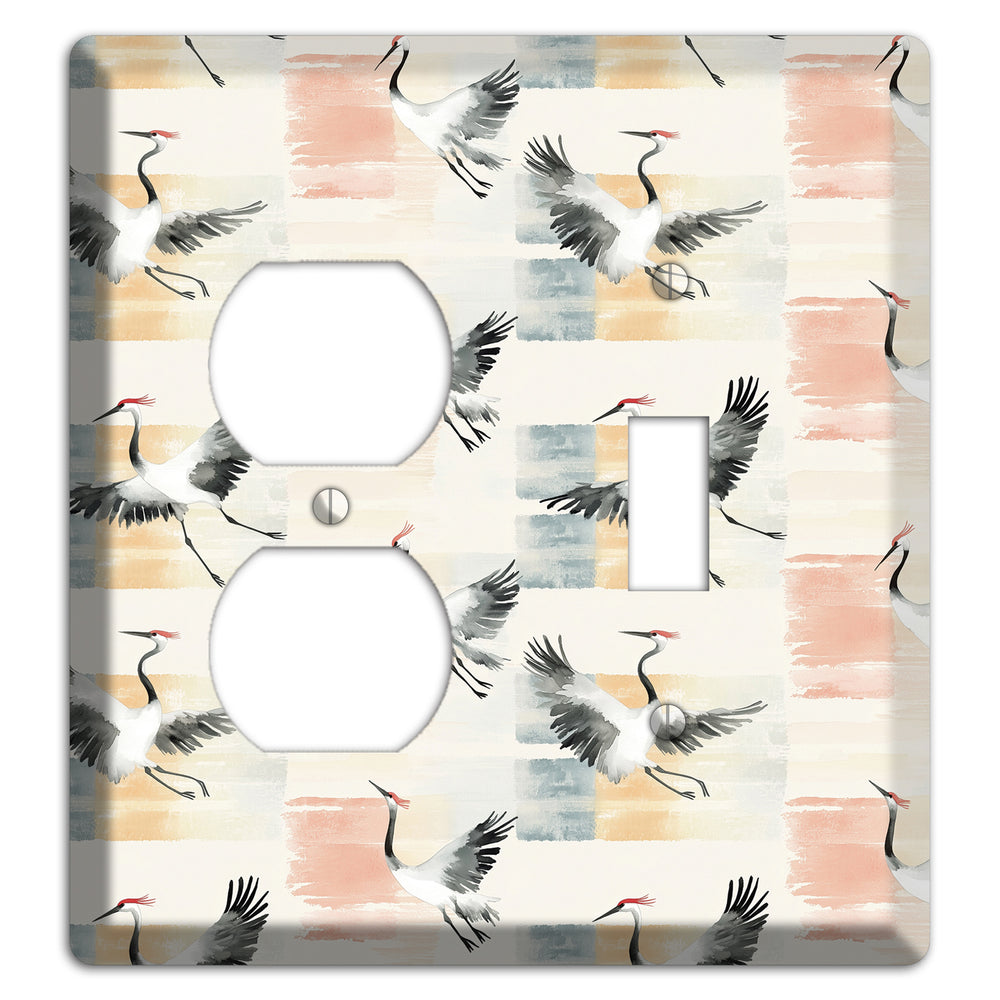 Blush Patchwork Flight Duplex / Toggle Wallplate