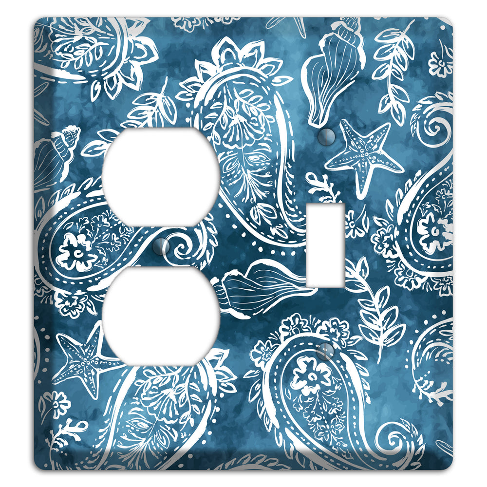 Indigo Tide Paisley Duplex / Toggle Wallplate