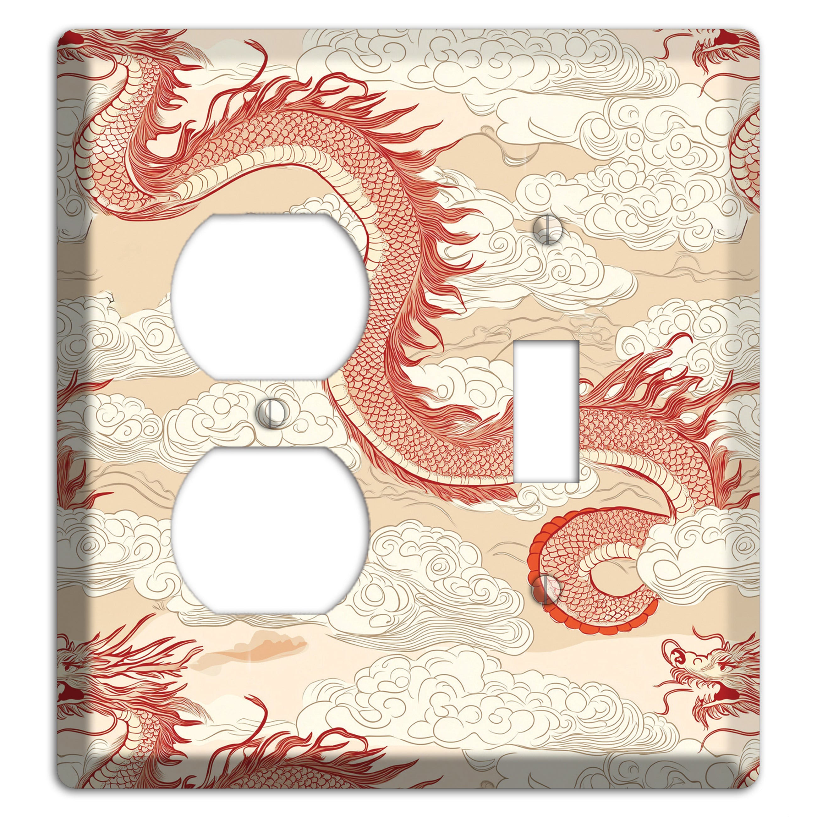 Celestial Dragon Dance Duplex / Toggle Wallplate