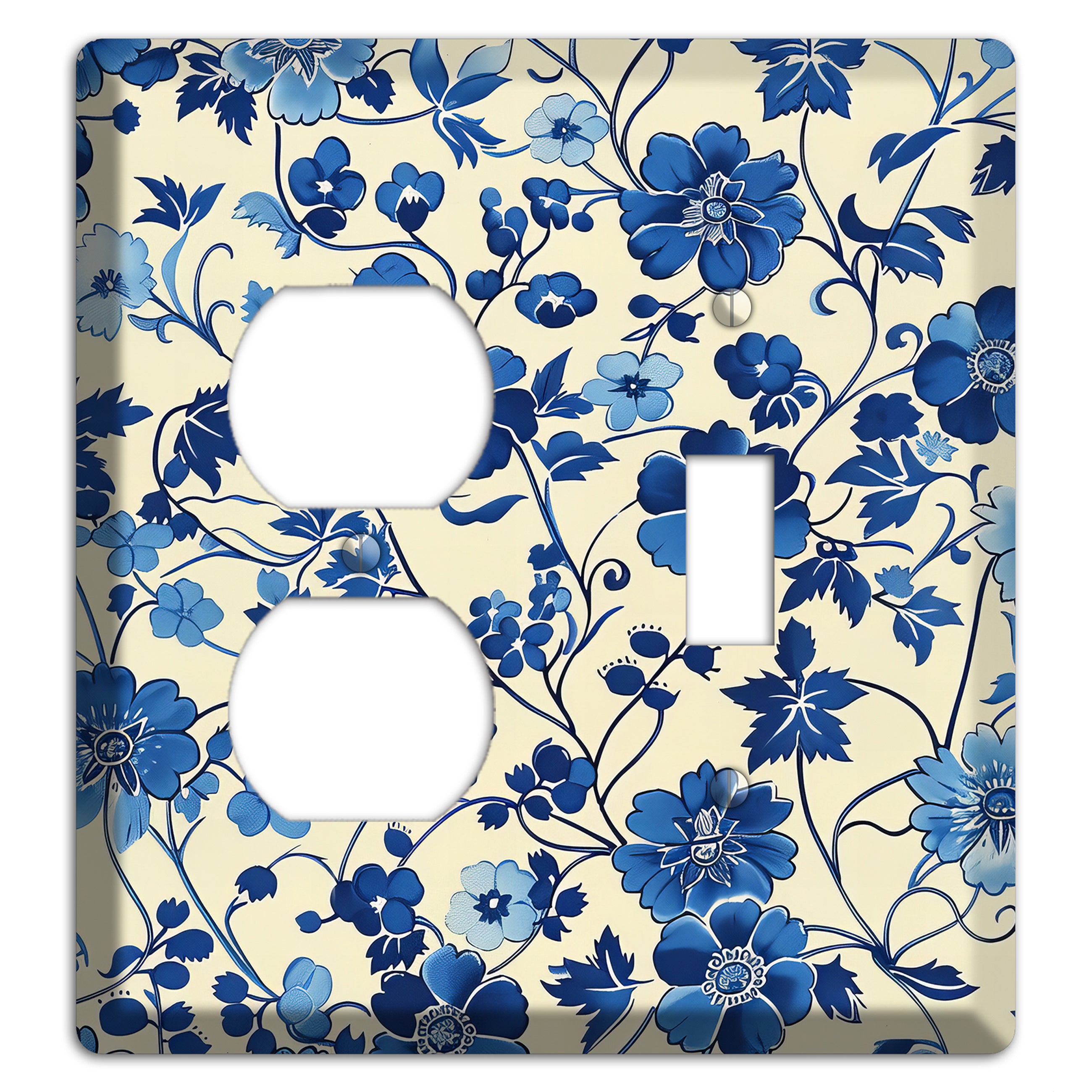 Porcelain Garden Riot Duplex / Toggle Wallplate