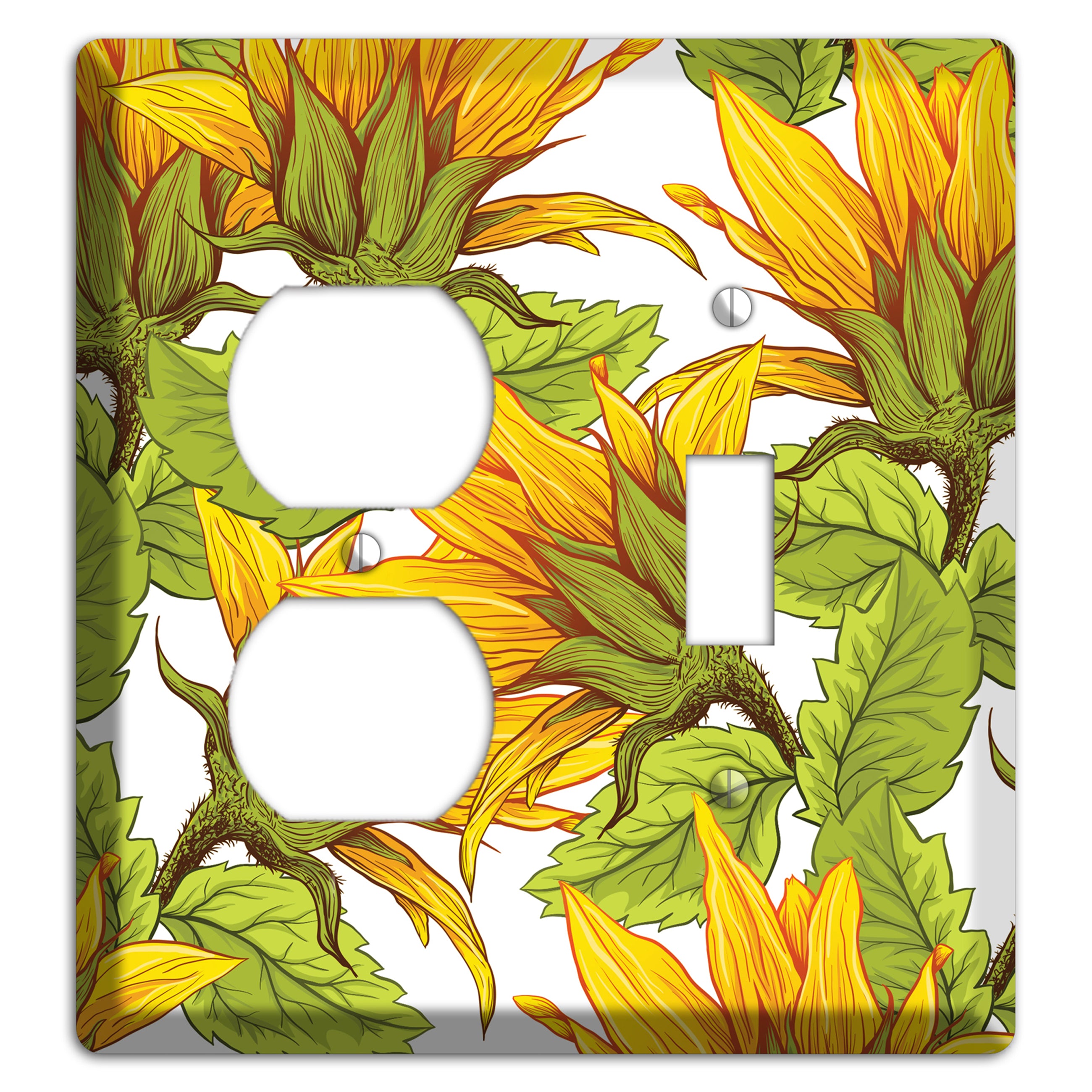 Golden Bloom Scatter Duplex / Toggle Wallplate