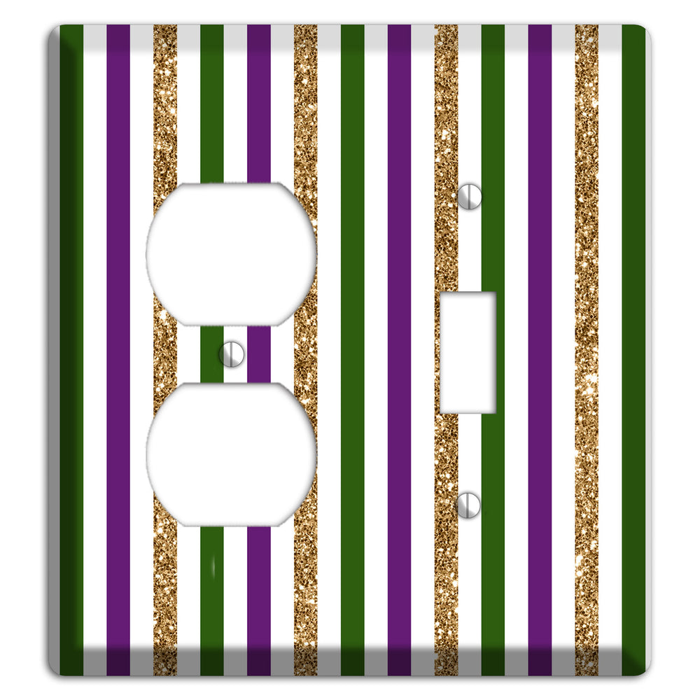 Carnival Stripes: Lumi√®re Duplex / Toggle Wallplate