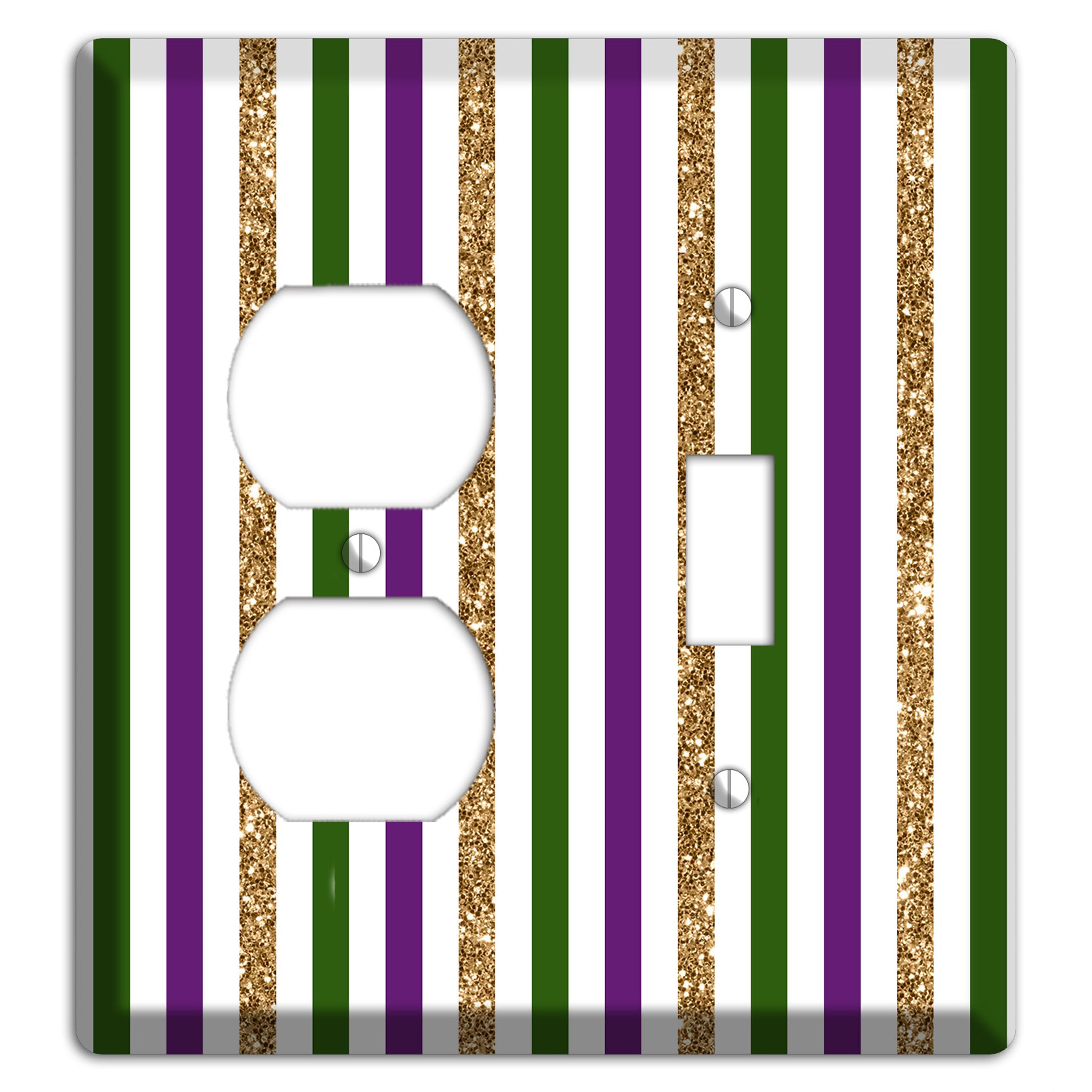 Carnival Stripes: Lumière Duplex / Toggle Wallplate