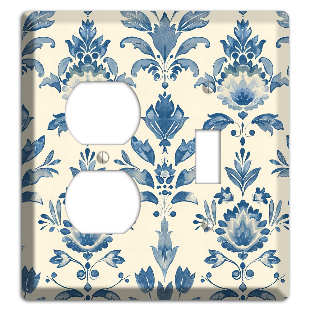 Bloom & Indigo Duplex / Toggle Wallplate