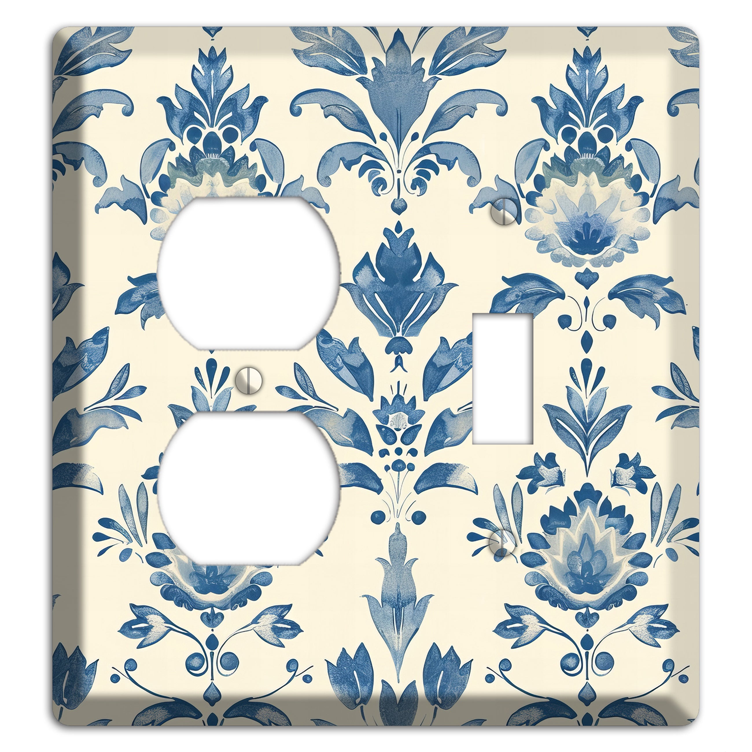 Bloom & Indigo Duplex / Toggle Wallplate