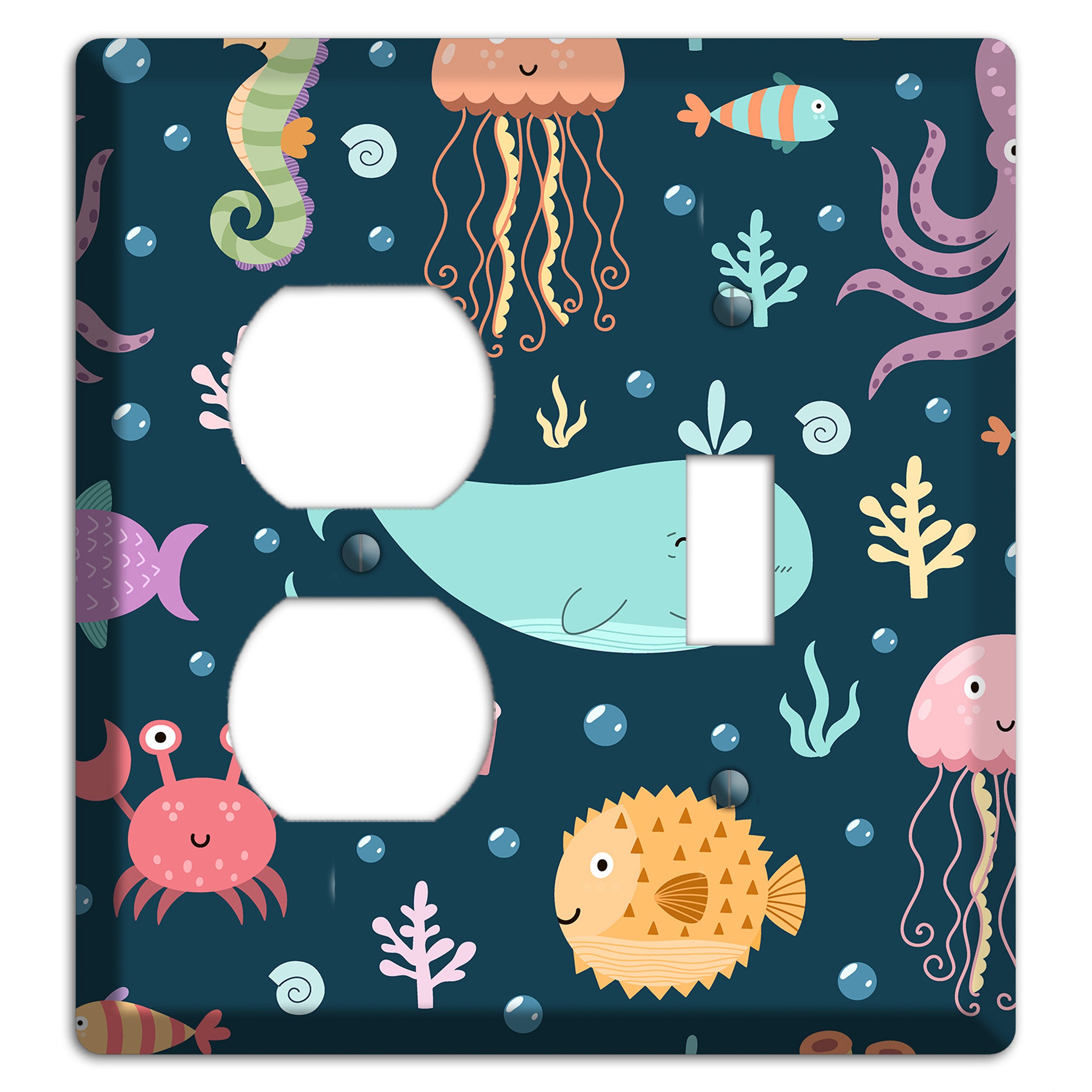 Deep Sea Cuties Duplex / Toggle Wallplate