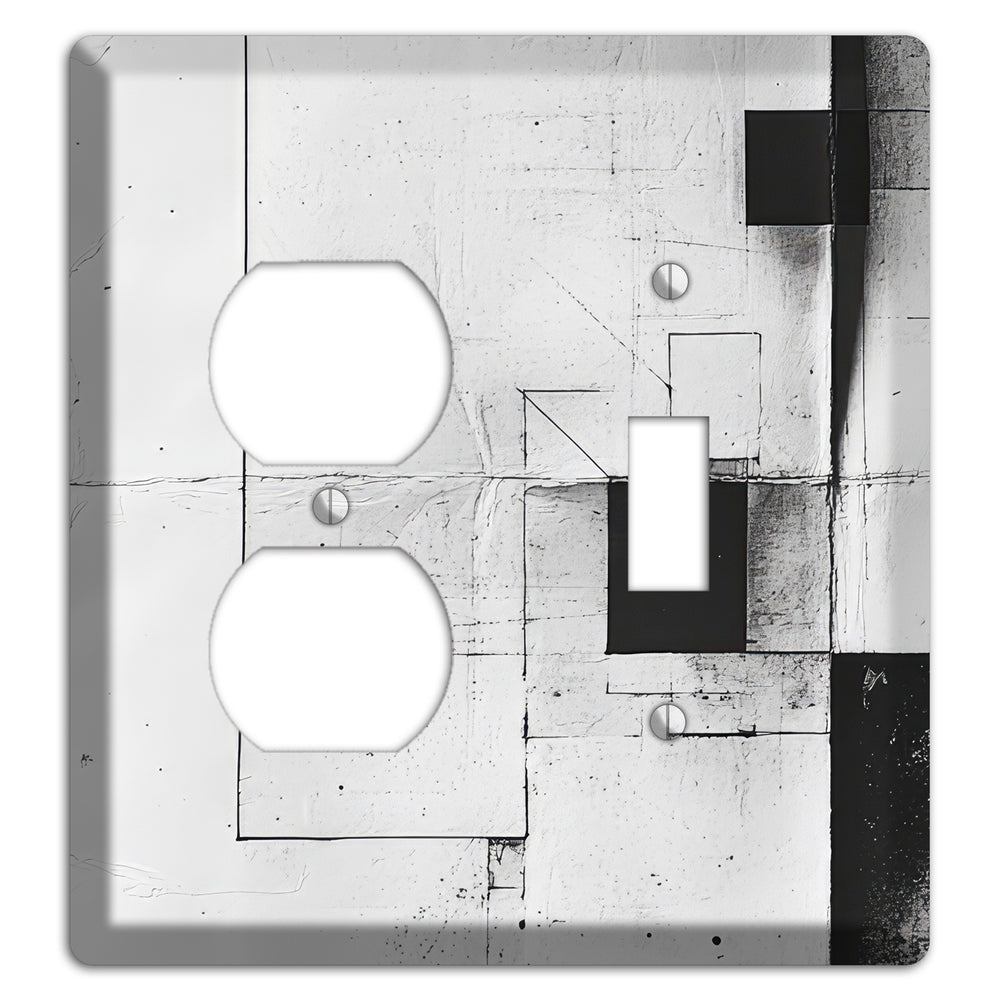 Fractured Blueprint Drift Duplex / Toggle Wallplate
